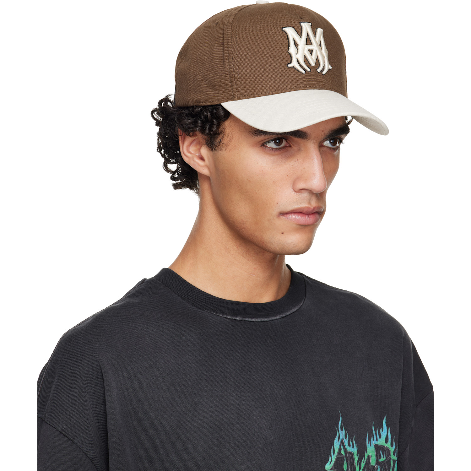  Amiri Brown & Beige Ma Outline Two Tone Cap 
