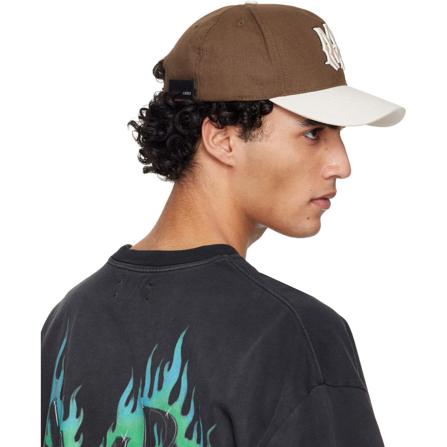  Amiri Brown & Beige Ma Outline Two Tone Cap 
