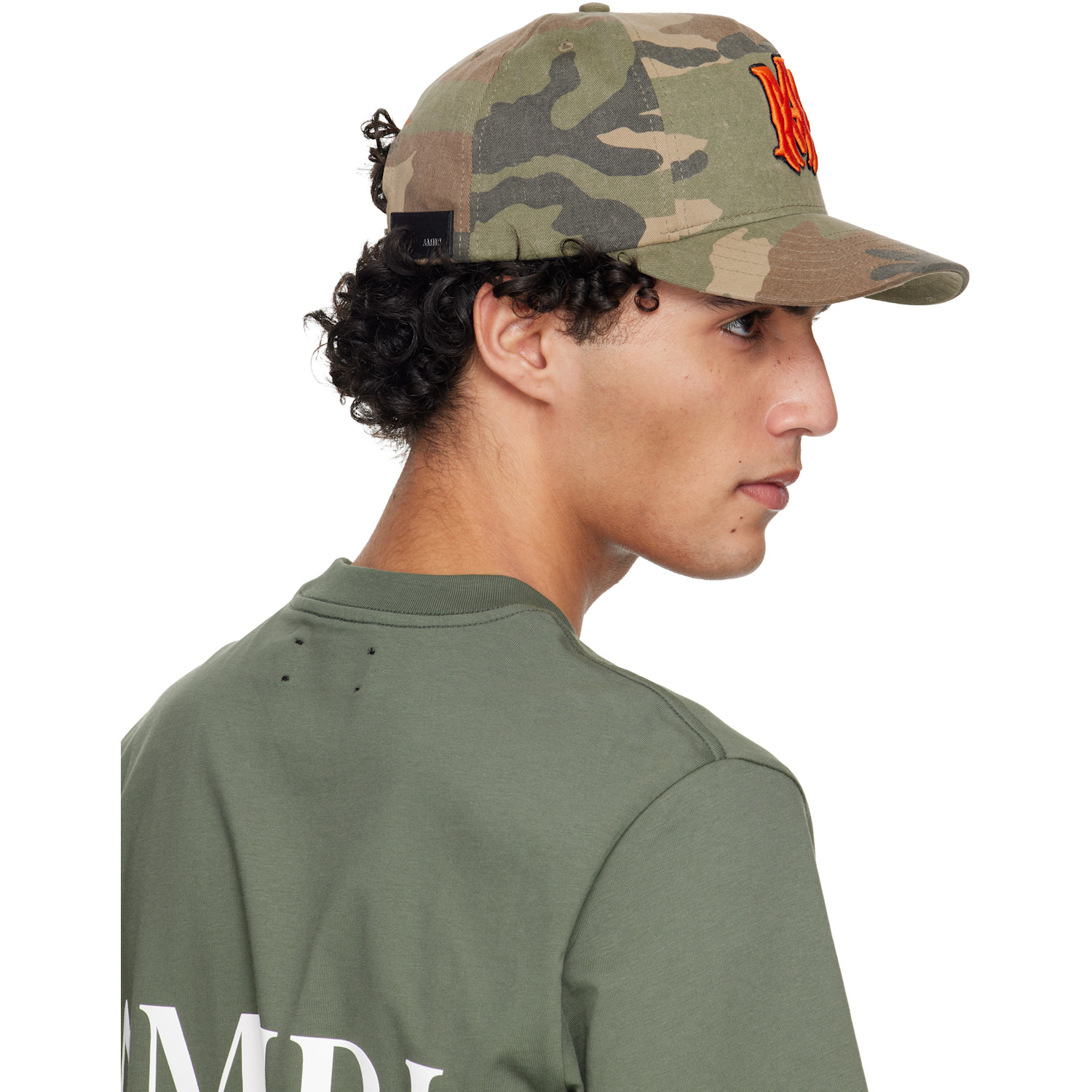  Amiri Khaki Ma Outline Camo Cap 