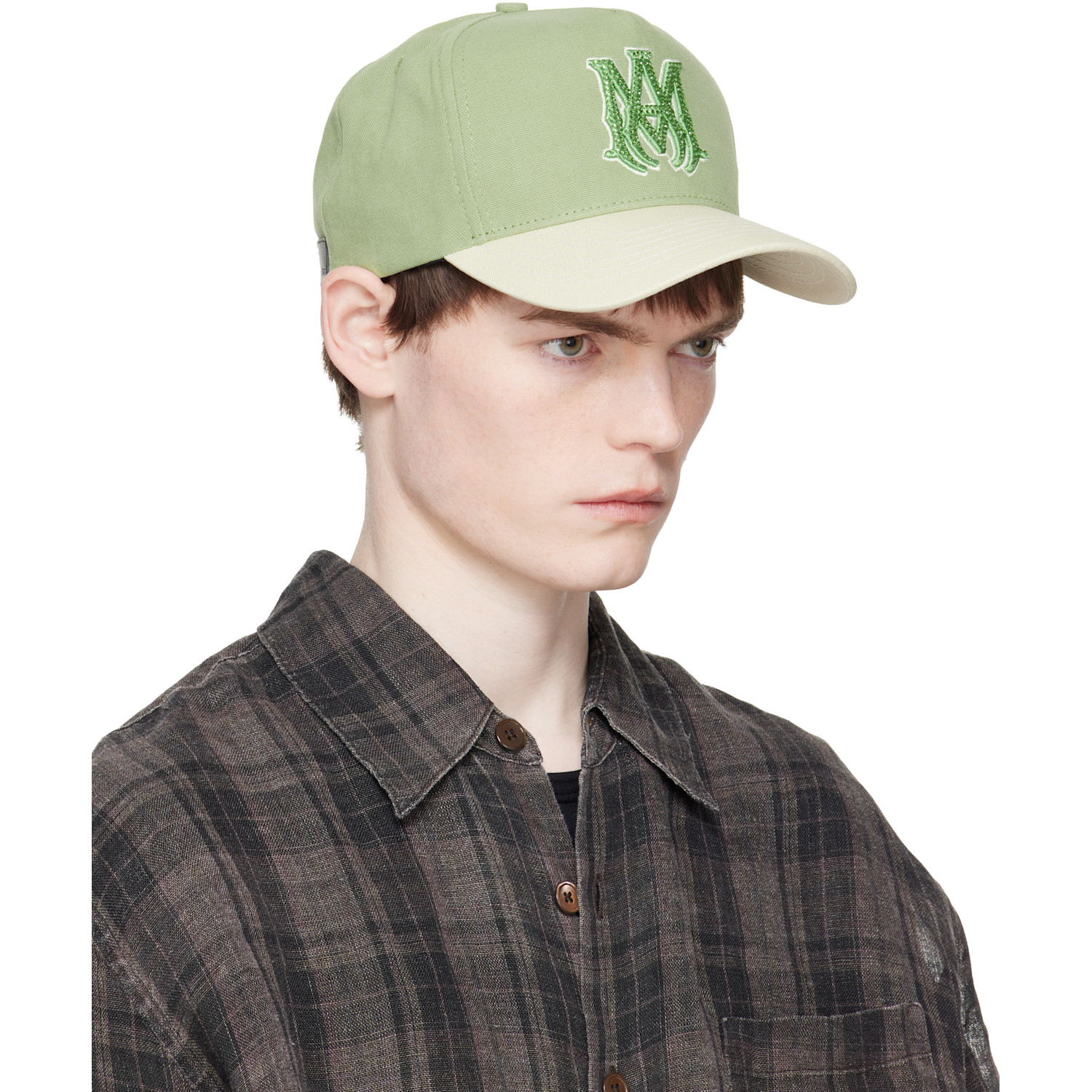 Amiri Green Two Tone Crystal Ma Cap 