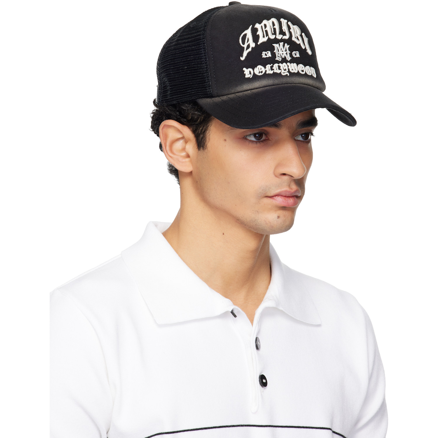  Amiri Black 'amiri Hollywood' Trucker Cap 
