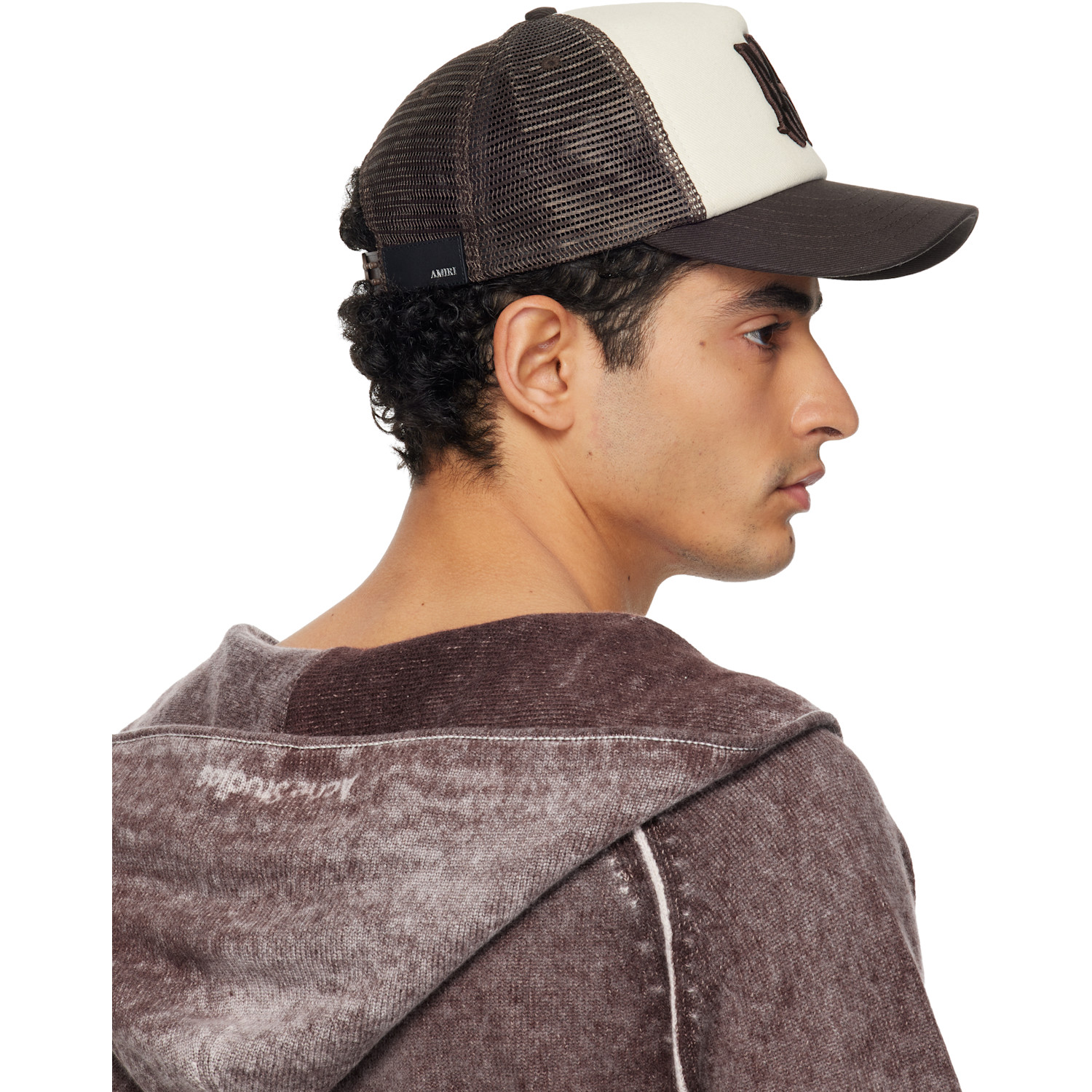 Amiri Brown & White Ma Foam Trucker Cap 