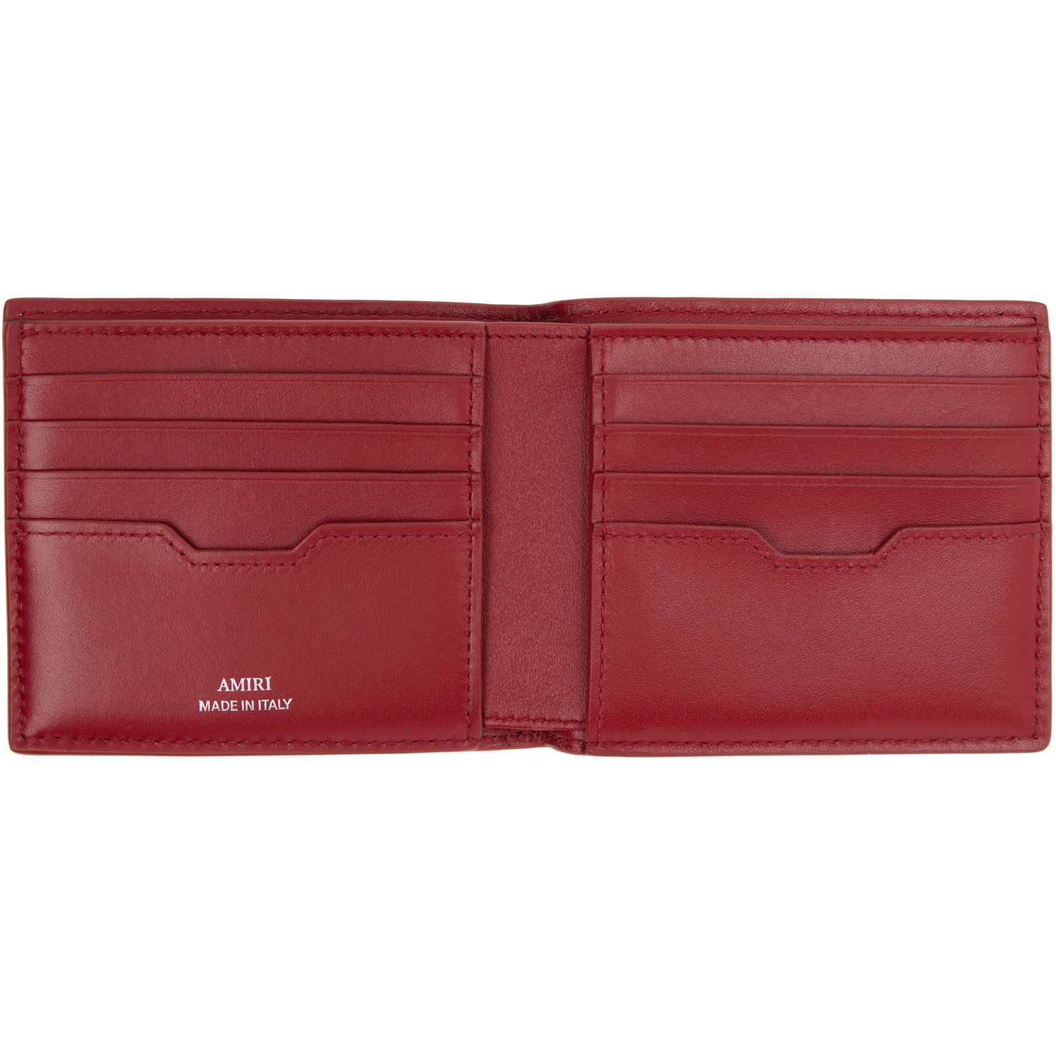 Amiri Red Lunar New Year 'ma' Quad Leather Bifold Wallet 
