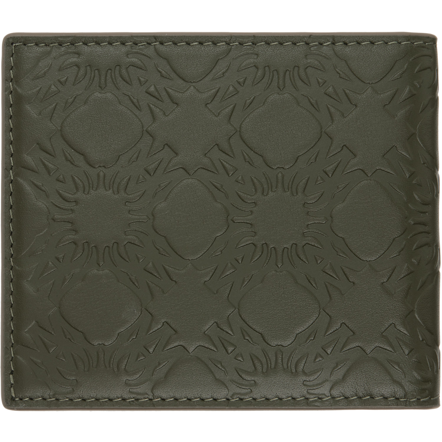  Amiri Khaki 'ma' Quad Leather Bifold Wallet 