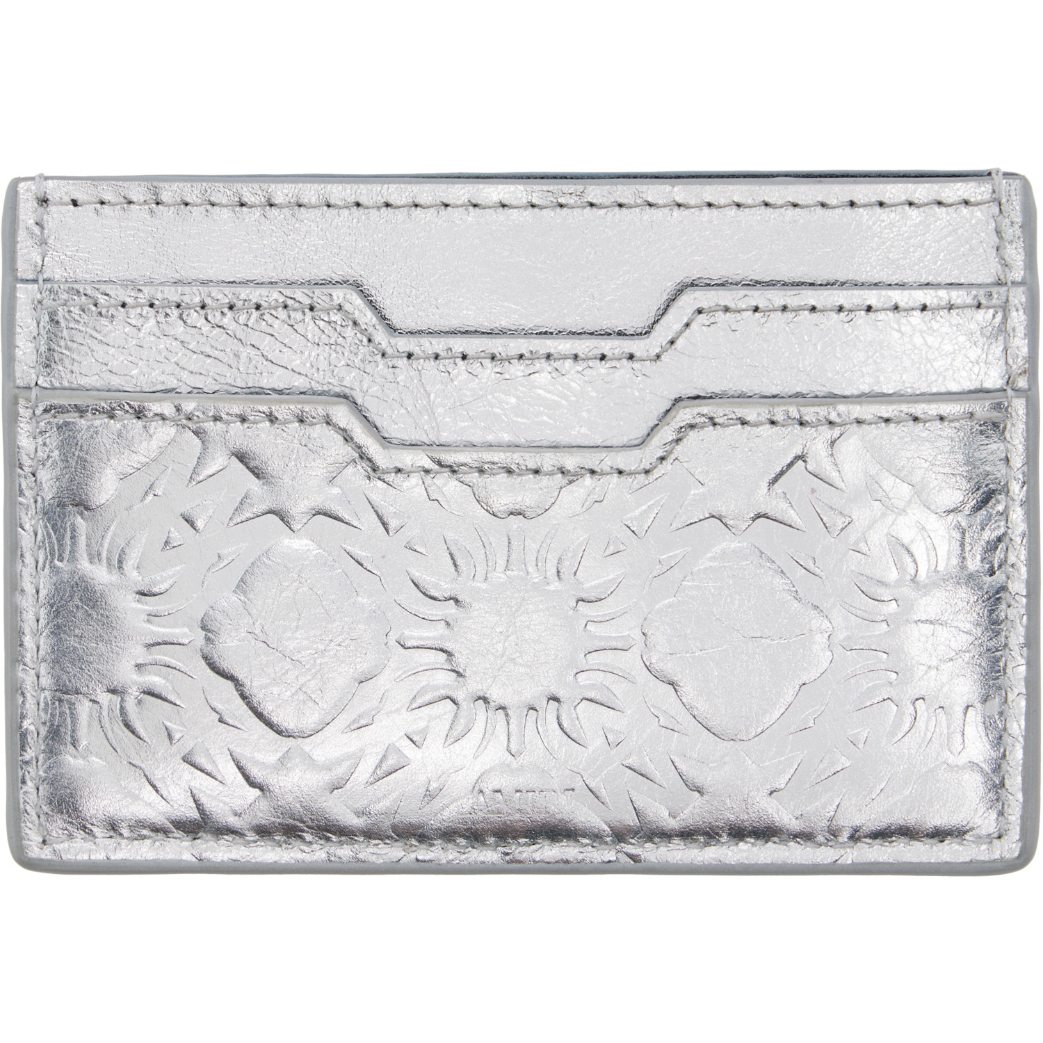  Amiri Silver Ma Quad Foil Card Holder 