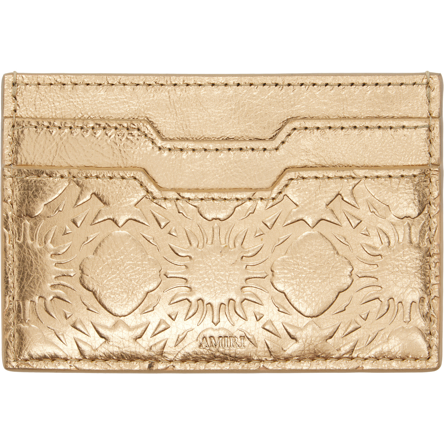  Amiri Gold Ma Quad Foil Card Holder 