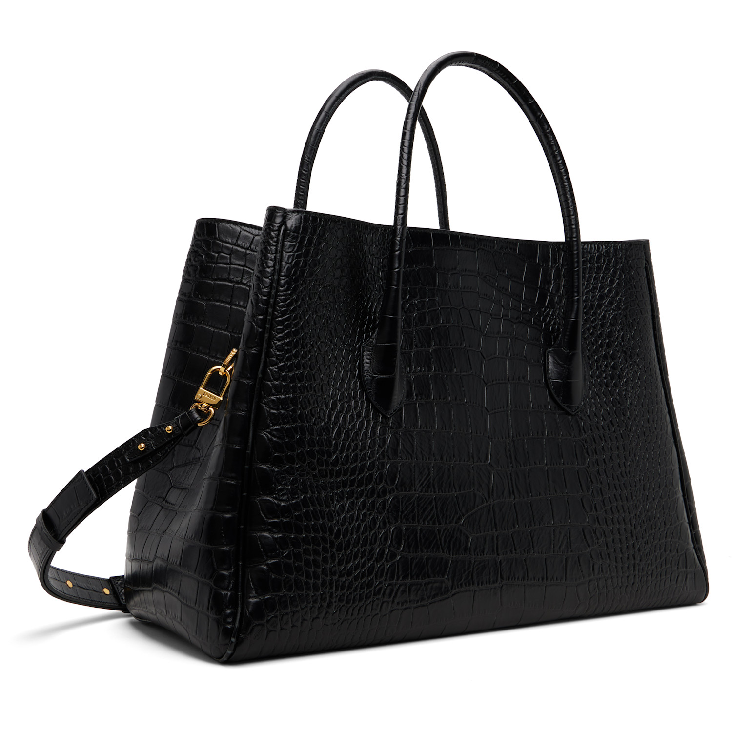  Amiri Black Embossed Croc Honey 50 Tote 