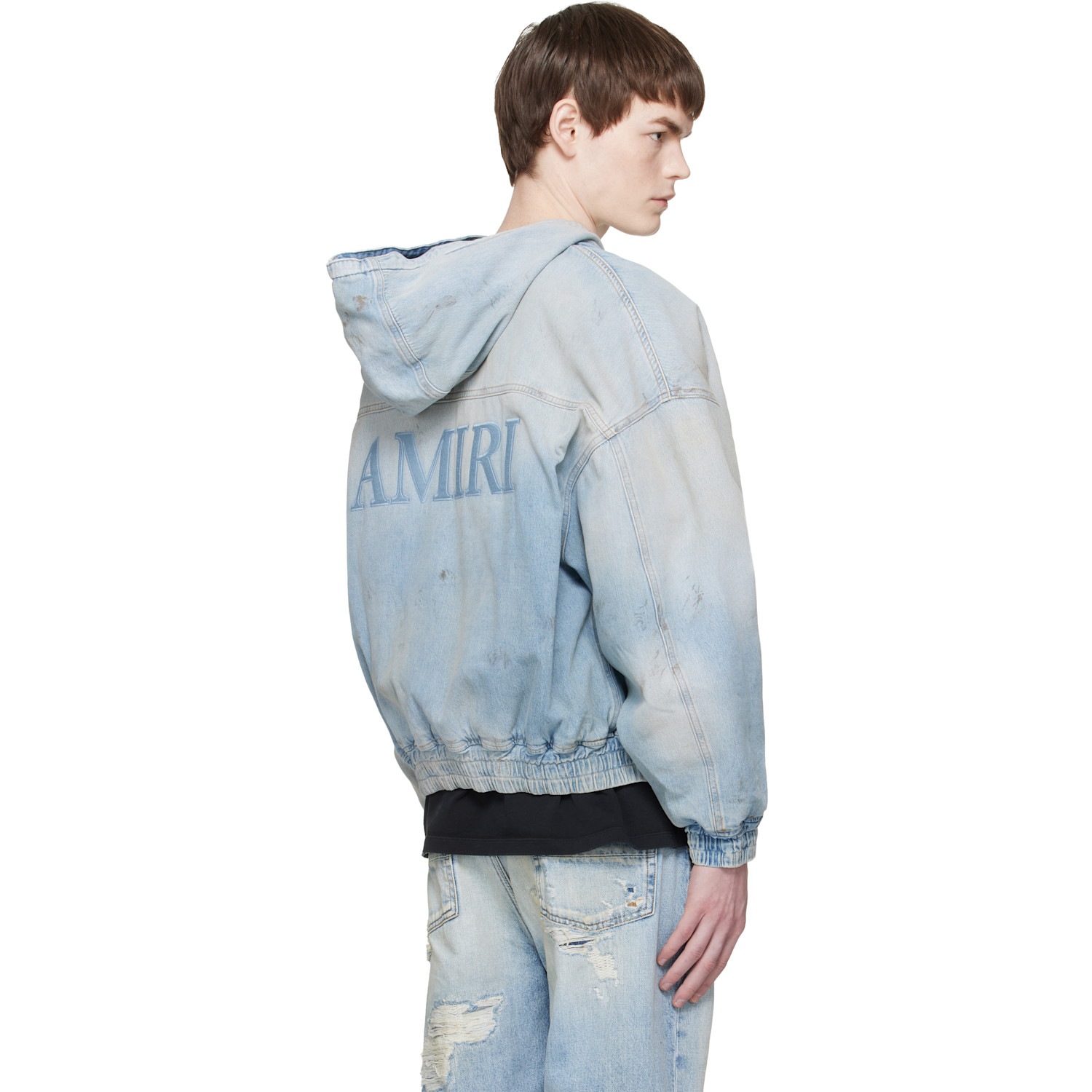  Amiri Blue Ma Zip Denim Jacket 