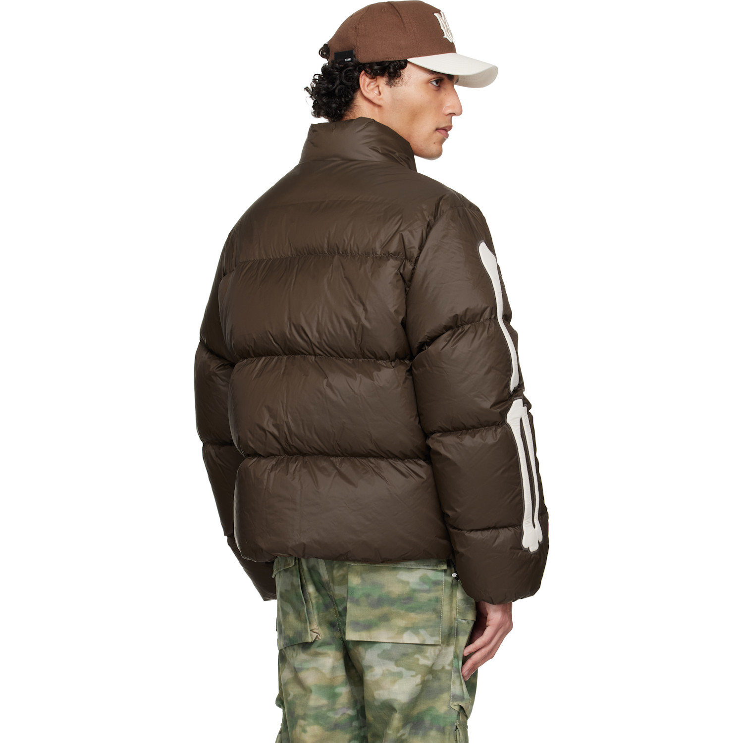  Amiri Brown Bones Down Jacket 