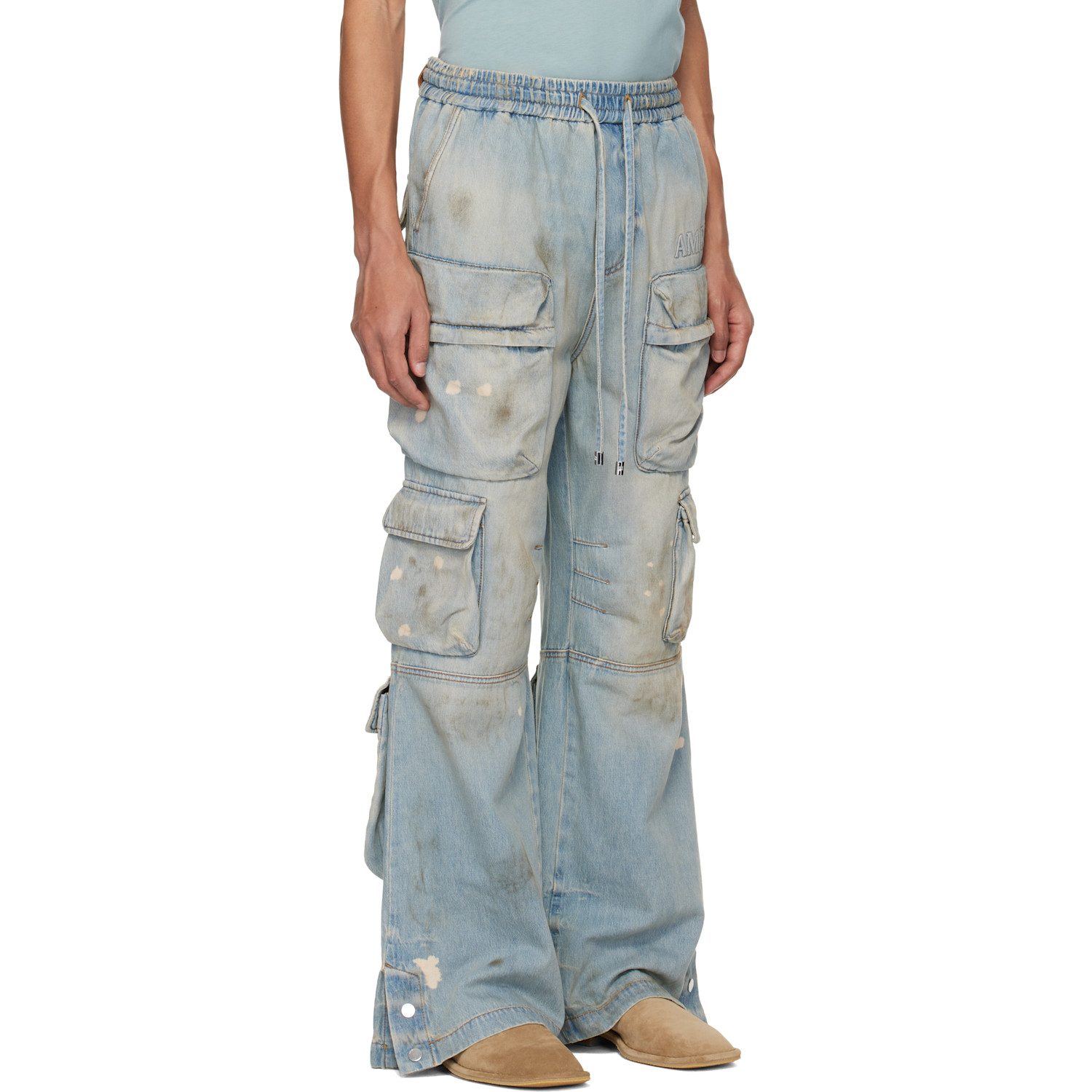  Amiri Blue Cargo Jeans 