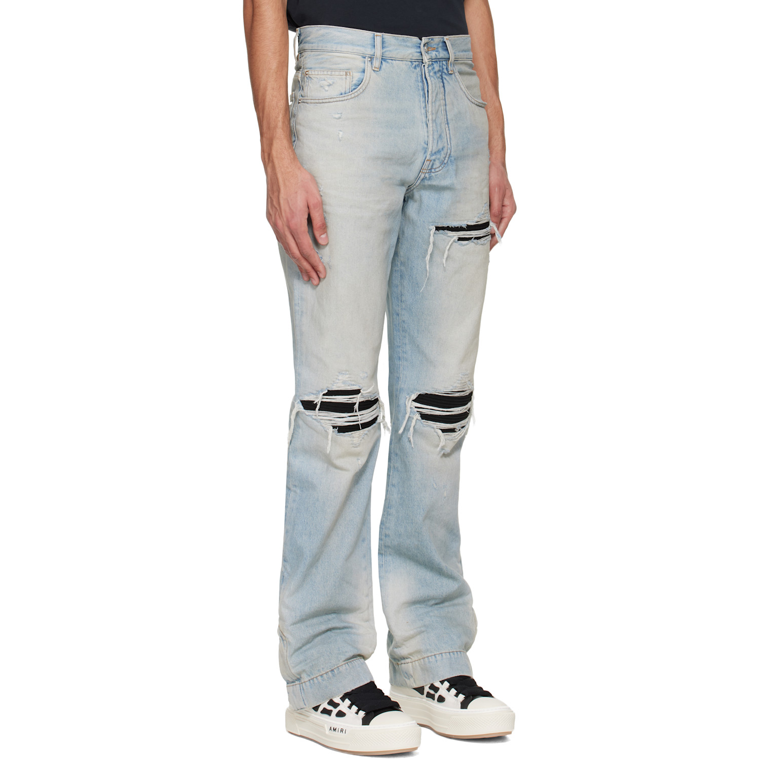  Amiri Blue Mx1 Straight Flare Jeans 