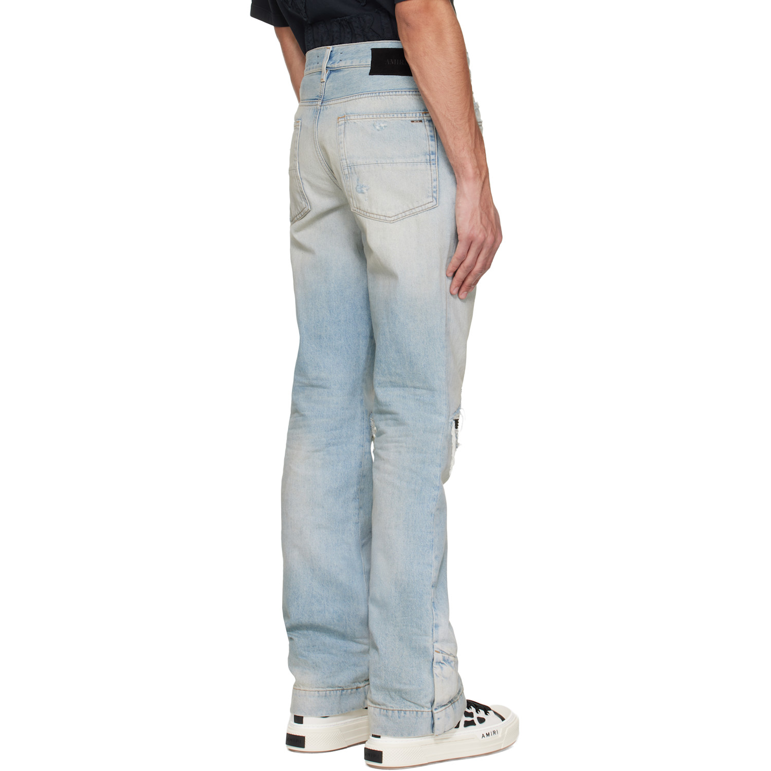  Amiri Blue Mx1 Straight Flare Jeans 