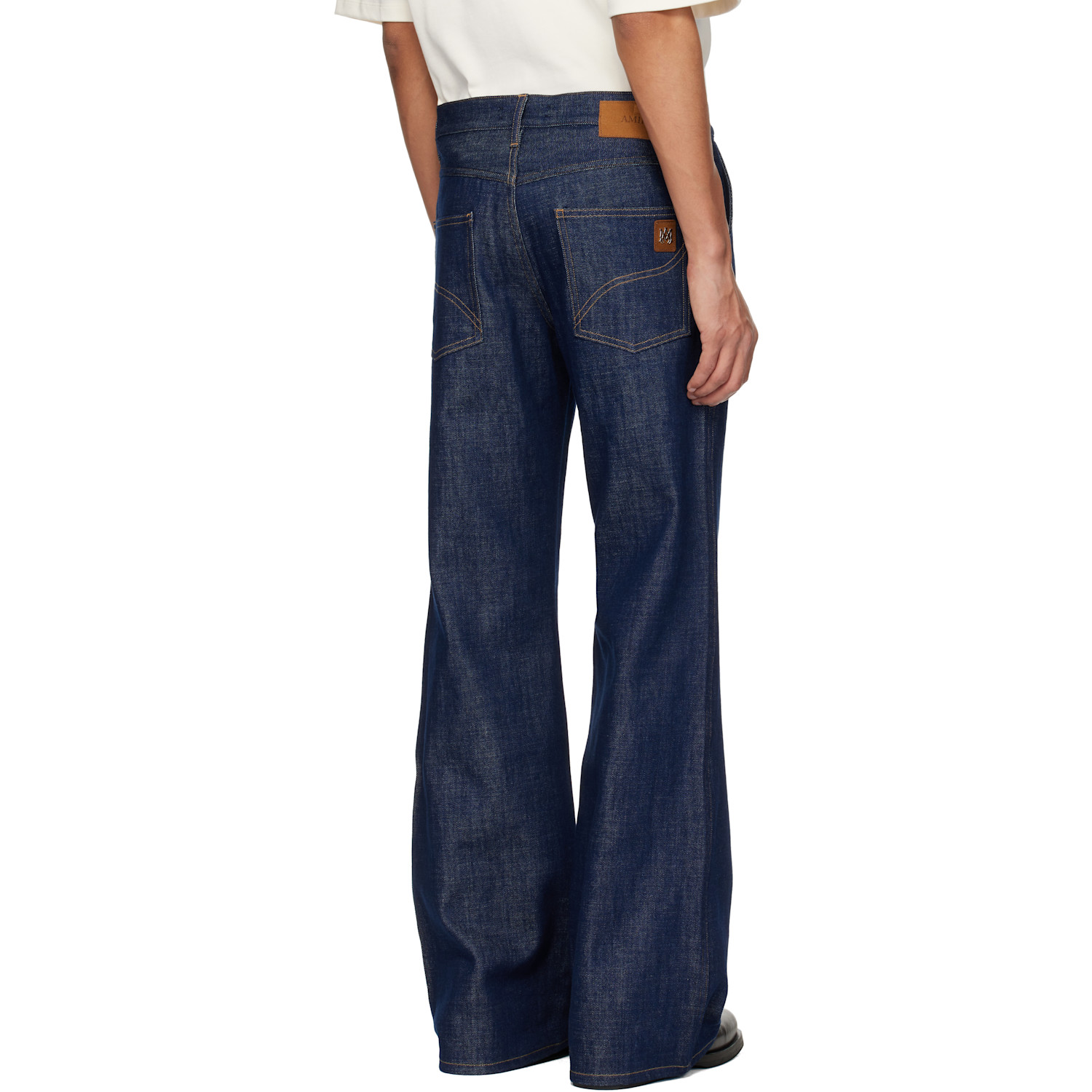  Amiri Blue Raw Boot Cut Jeans 