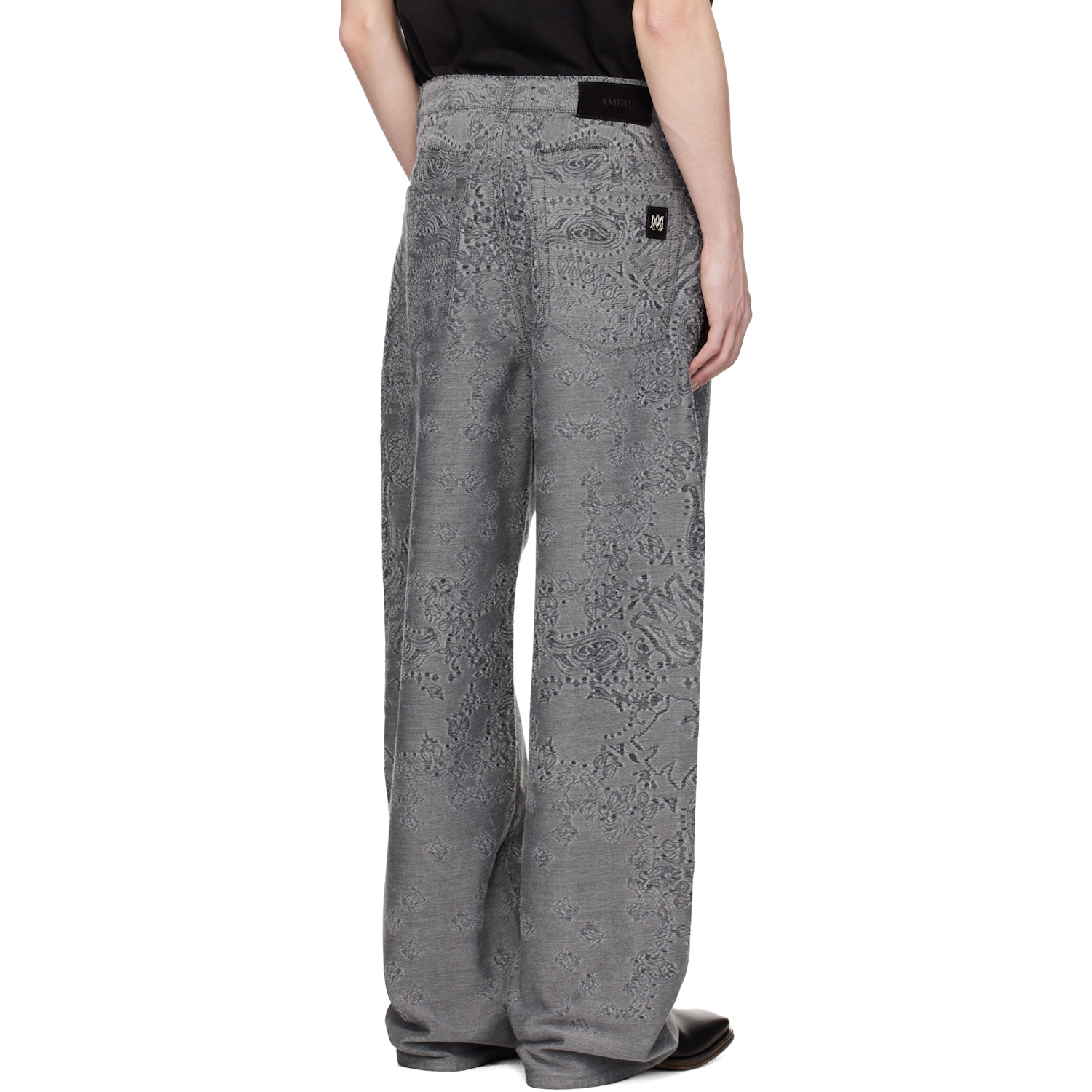  Amiri Gray Ma Quad Bandana Baggy Jeans 