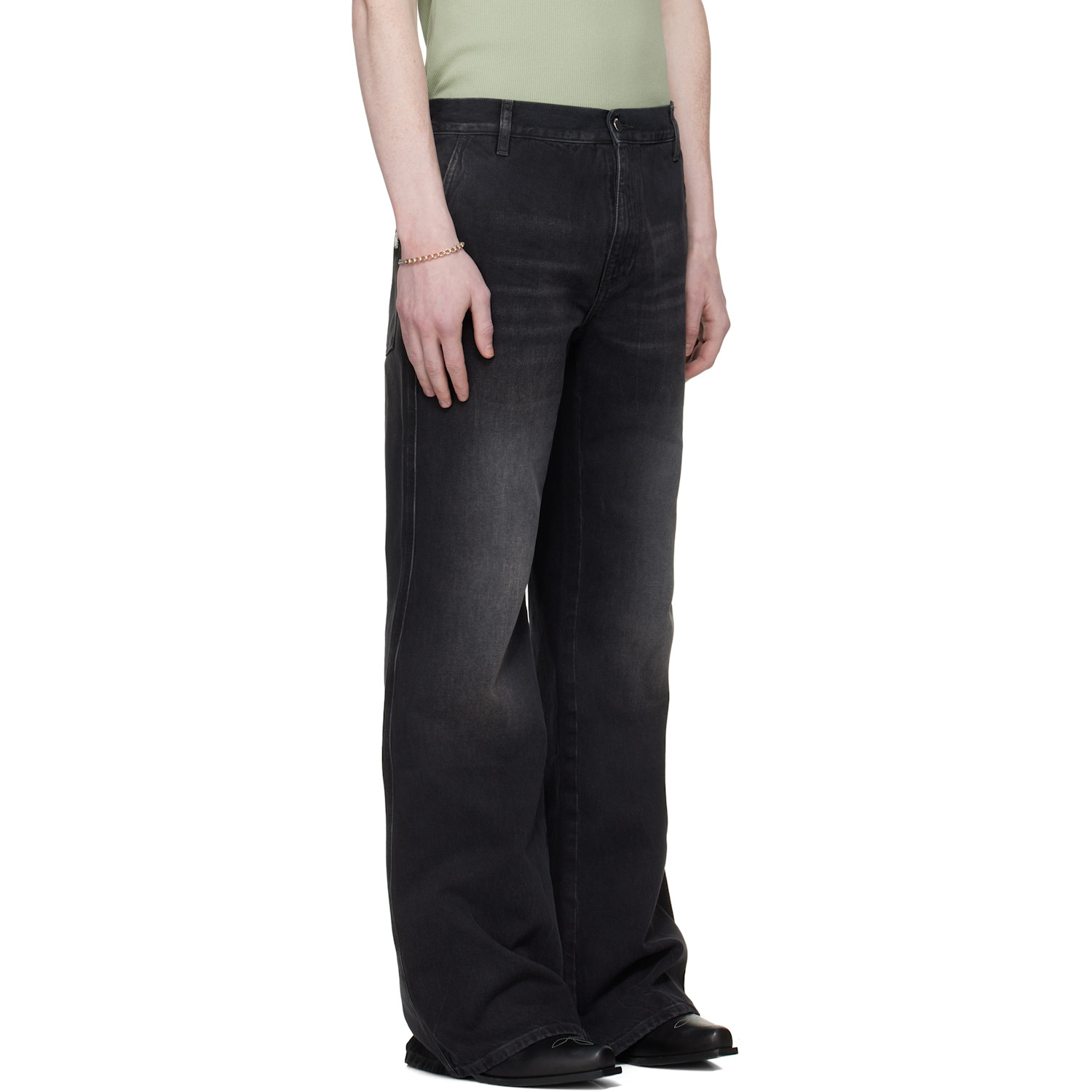  Amiri Black Boot Cut Jeans 
