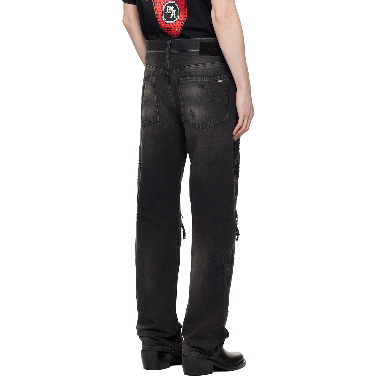 Amiri Black Ma Quad Mx1 Straight Jeans 