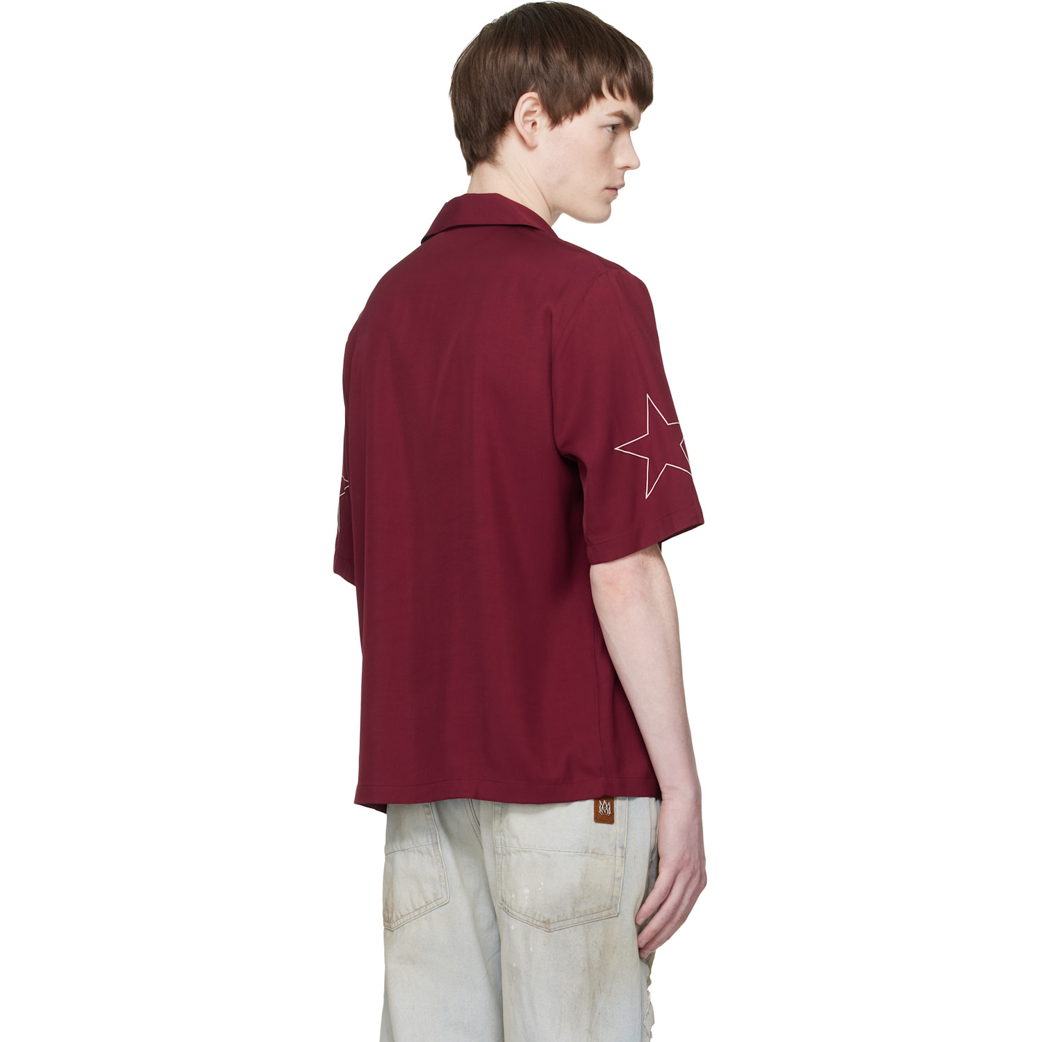  Amiri Red 'amiri' Sport Camp Shirt 