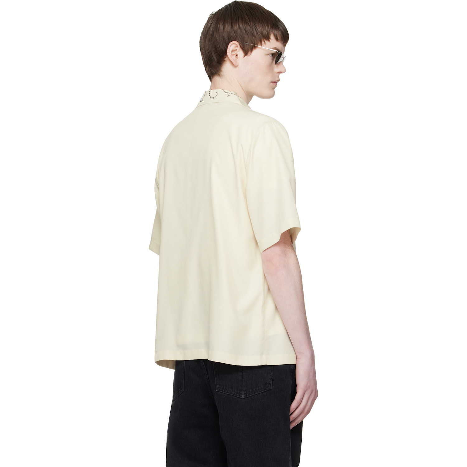  Amiri Off-white 'amiri' Stud Camp Shirt 