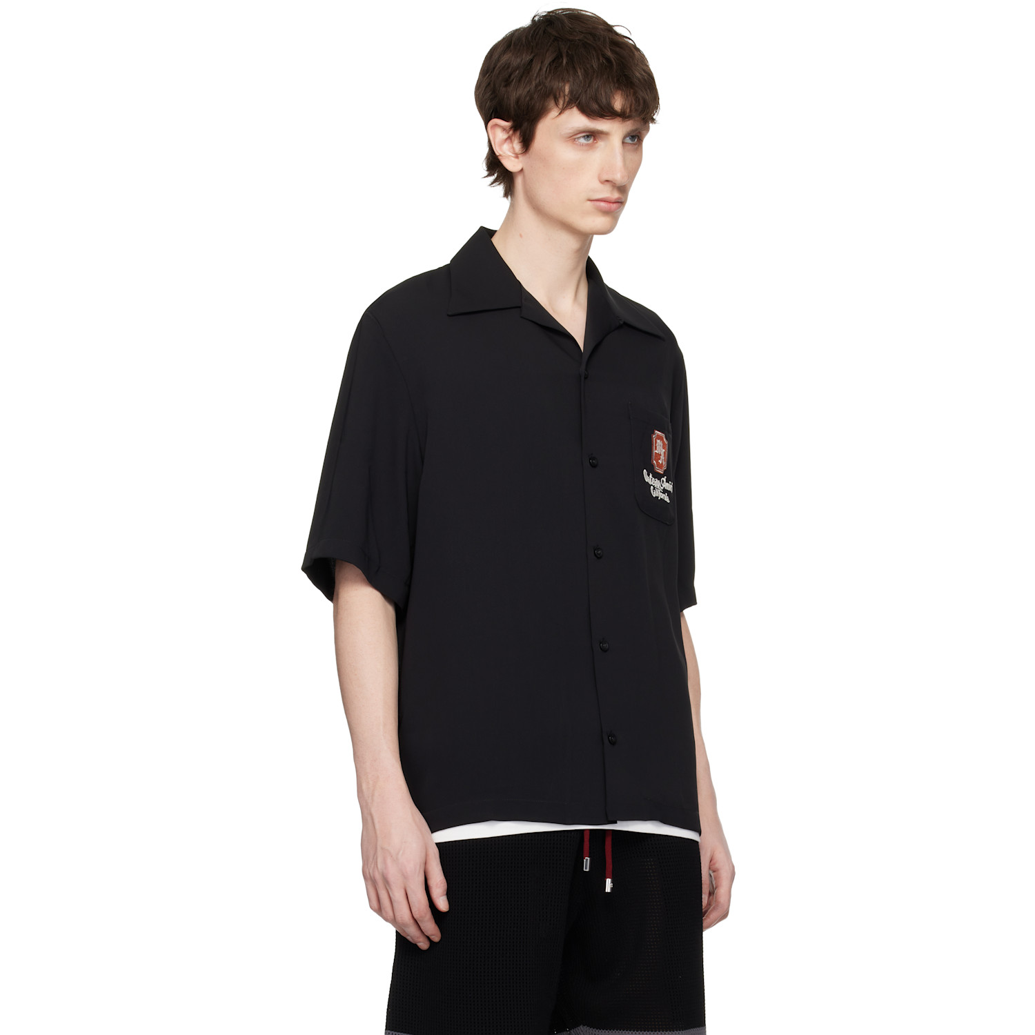  Amiri Black 'ma Chateau' Camp Shirt 