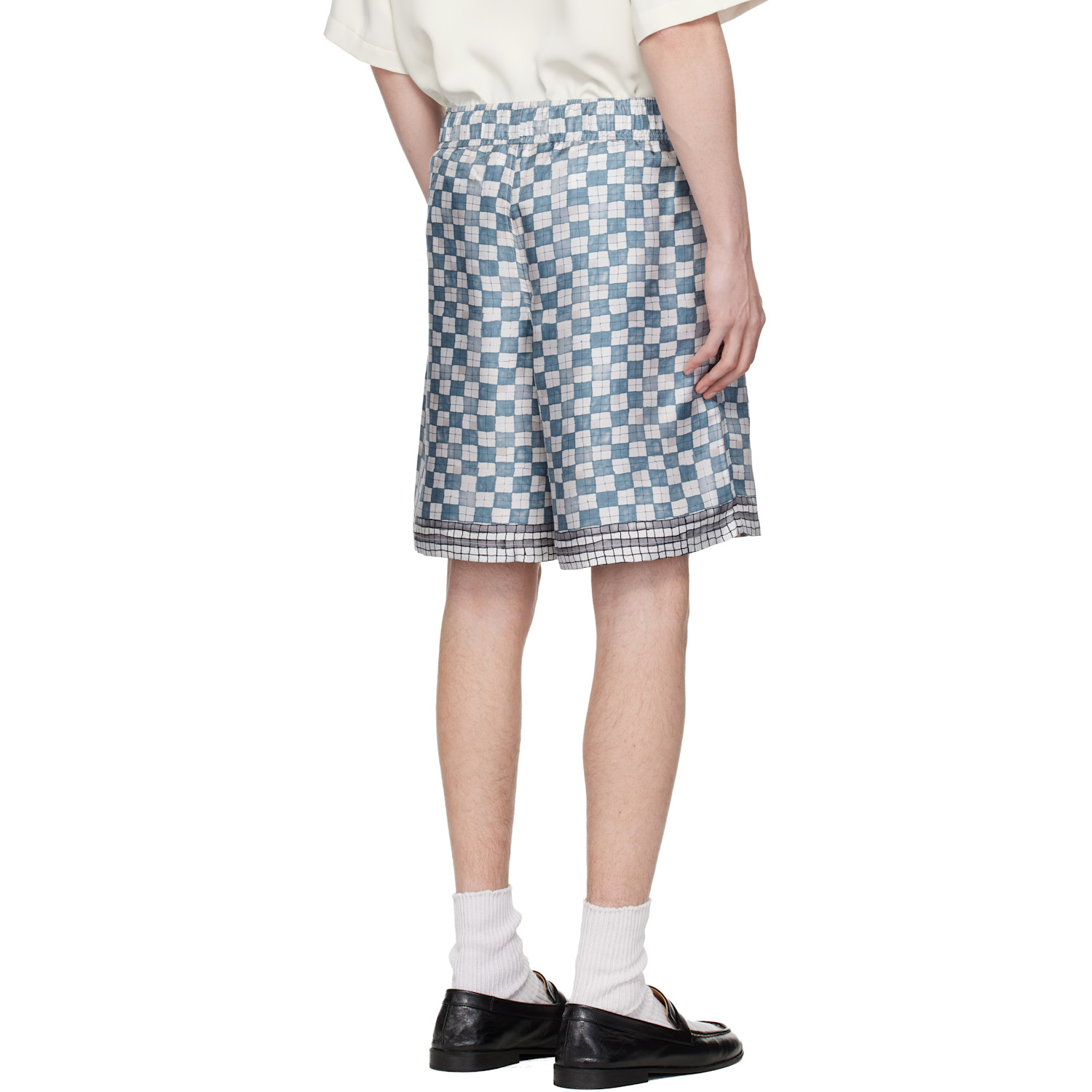  Amiri Blue & White Ma Checkered Shorts 