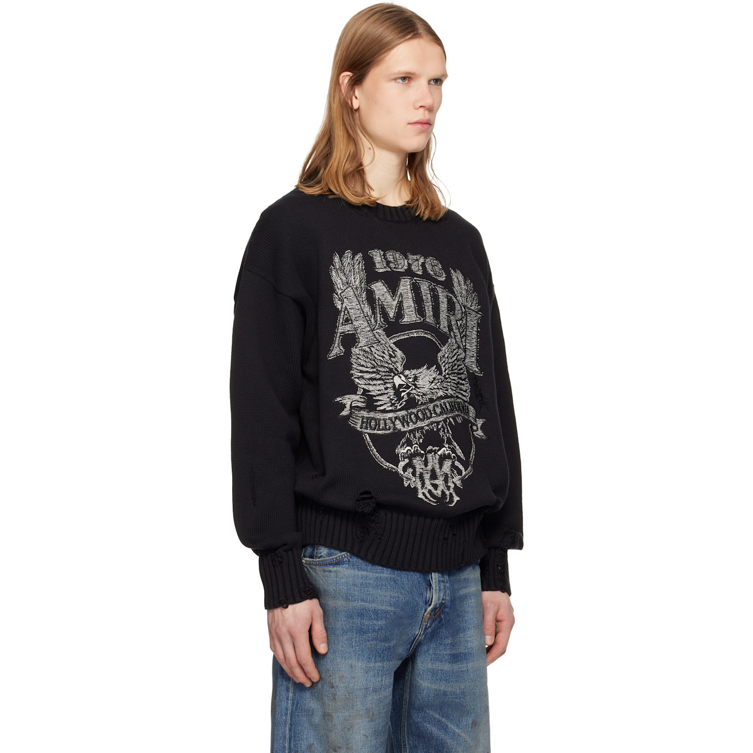  Amiri Black Amiri Eagle Sweater 
