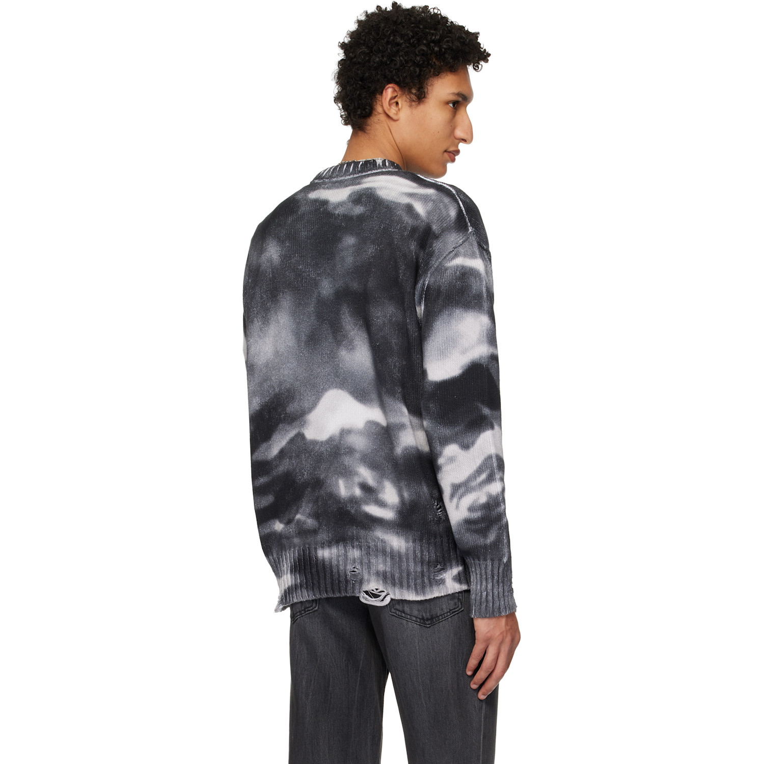  Amiri Gray Camo Sweater 