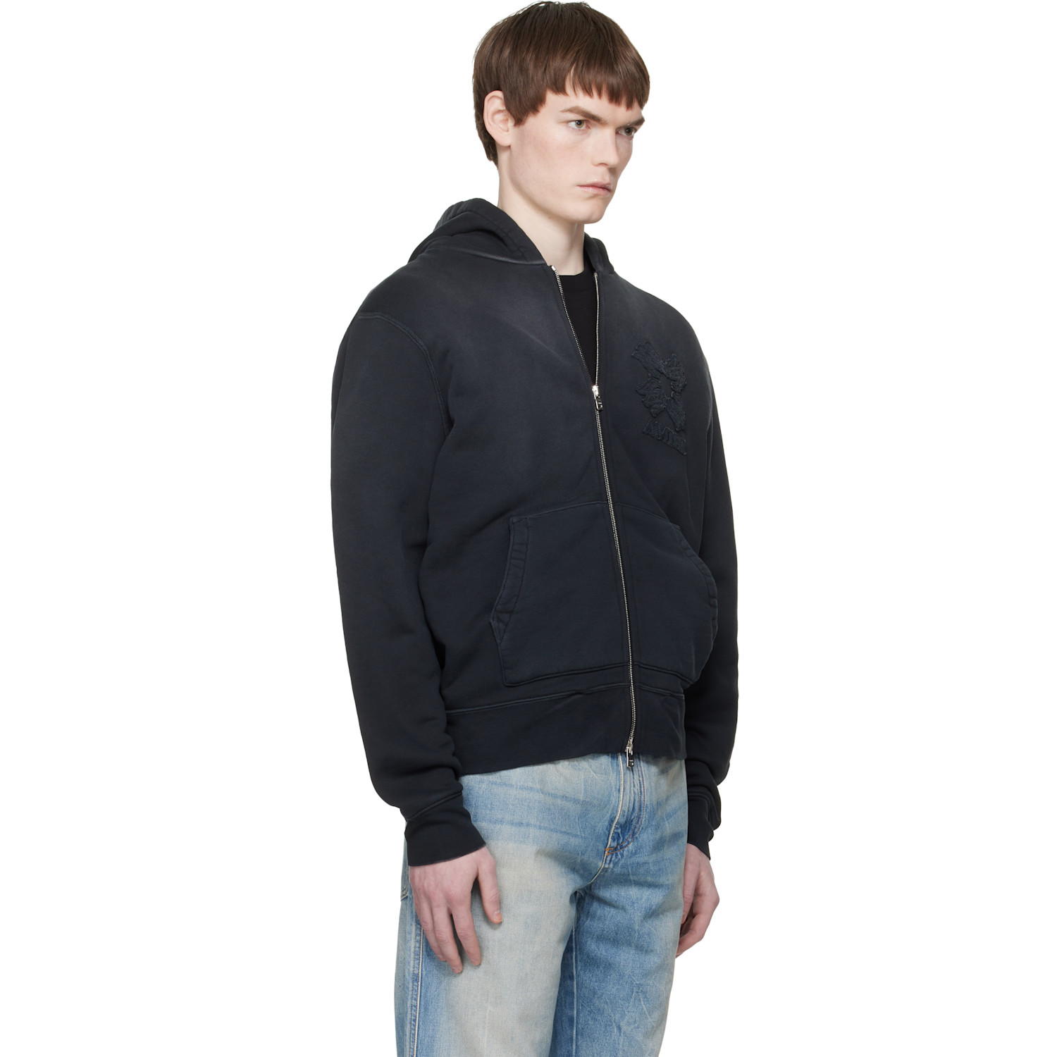  Amiri Black Ma Quad Zip Hoodie 