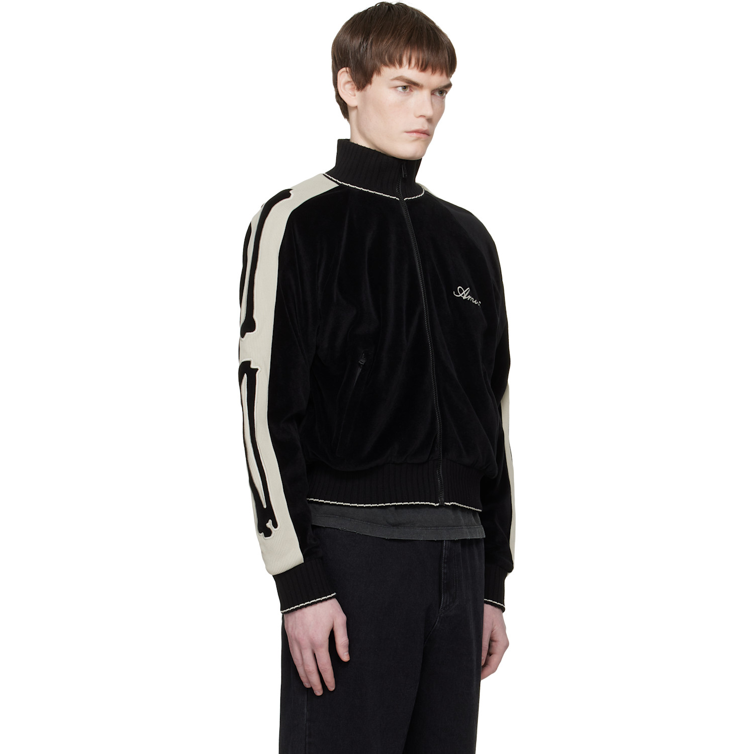  Amiri Black Bones Track Jacket 