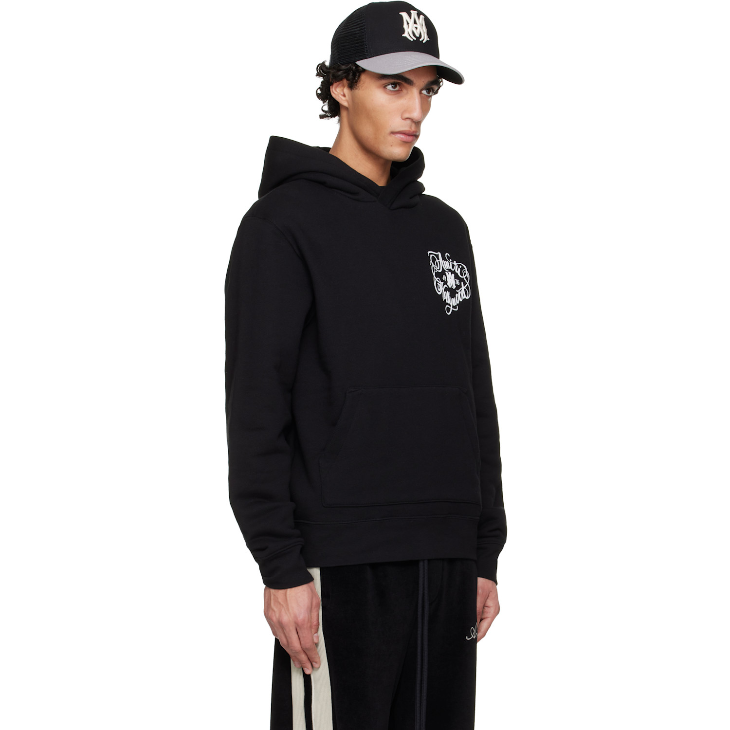  Amiri Black Varsity 'hollywood' Hoodie 