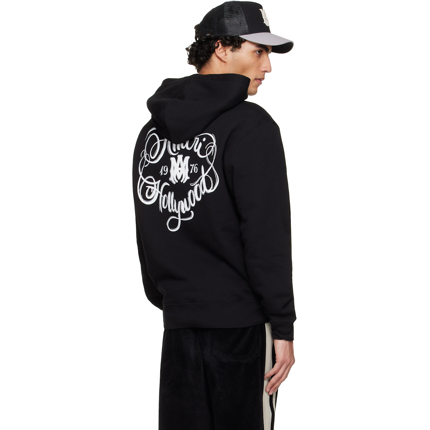  Amiri Black Varsity 'hollywood' Hoodie 