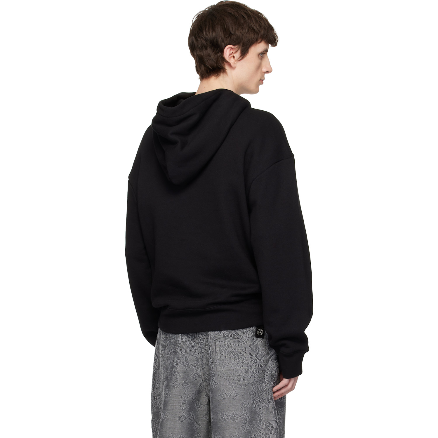  Amiri Black 'chateau Amiri' Tonal Oversized Hoodie 