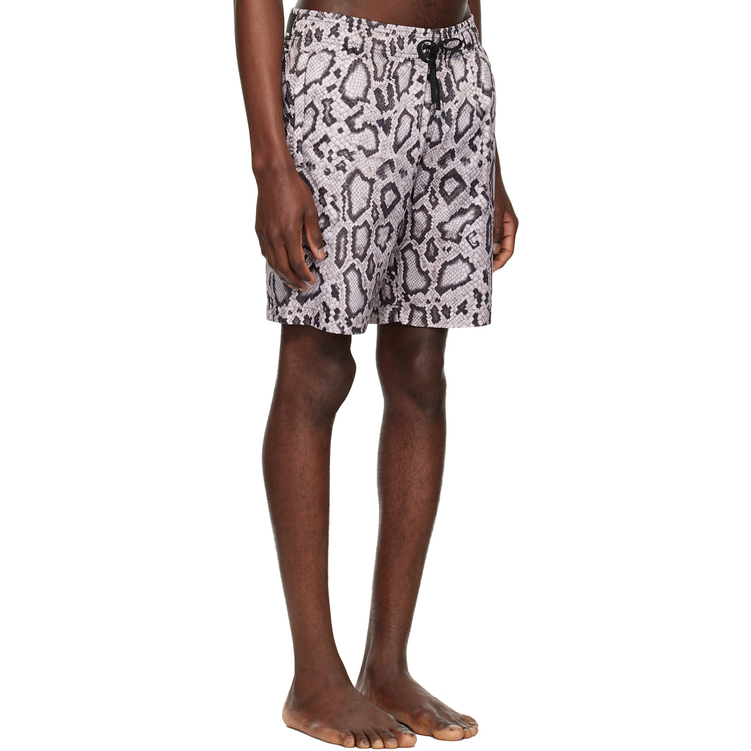  Amiri Off-white & Black Snake Swim Shorts 