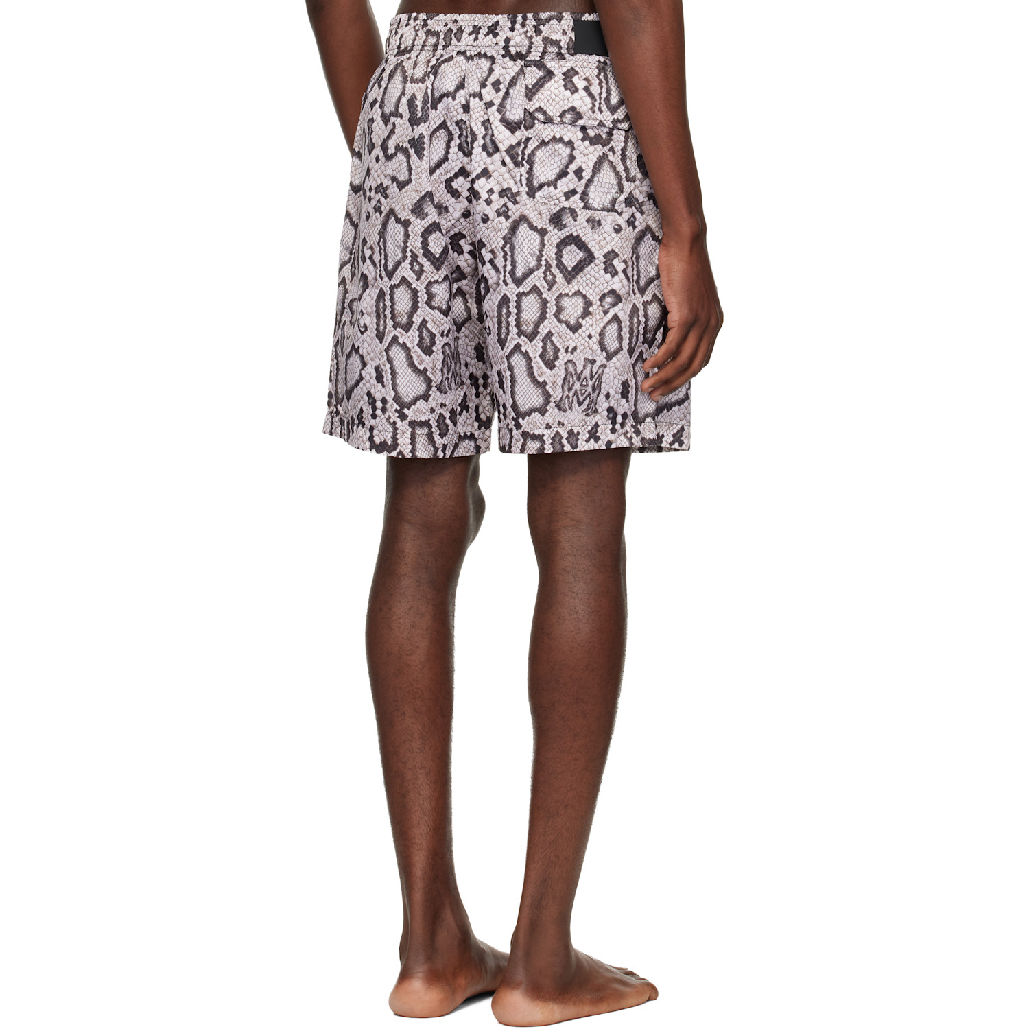  Amiri Off-white & Black Snake Swim Shorts 