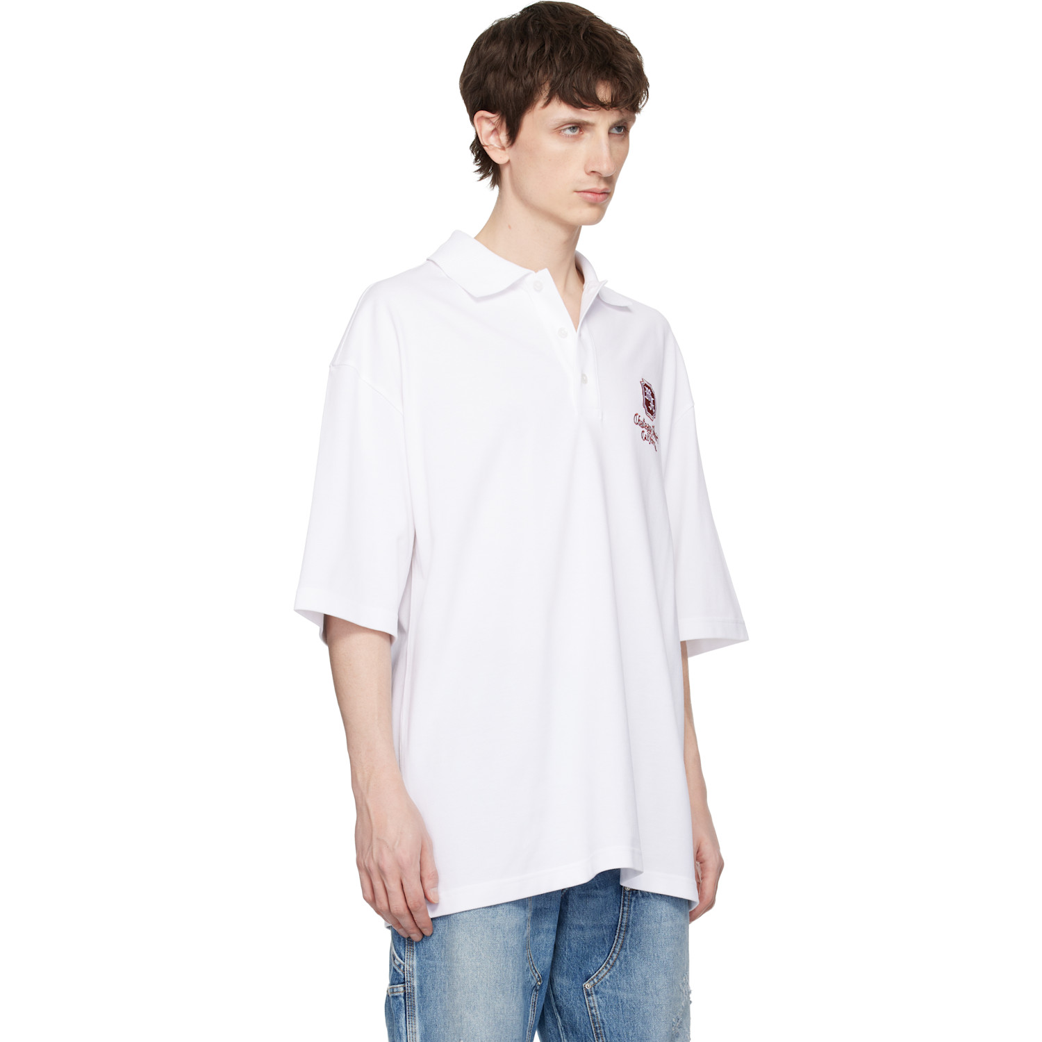  Amiri White 'ma Chateau' Polo 