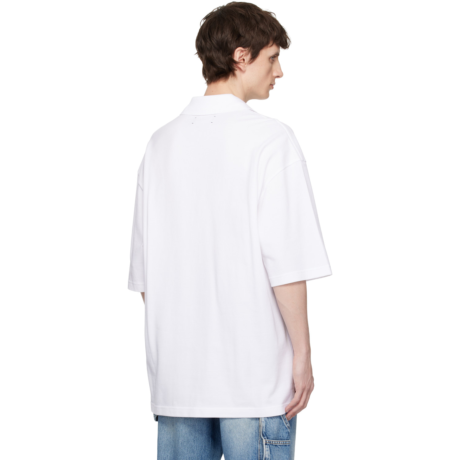  Amiri White 'ma Chateau' Polo 