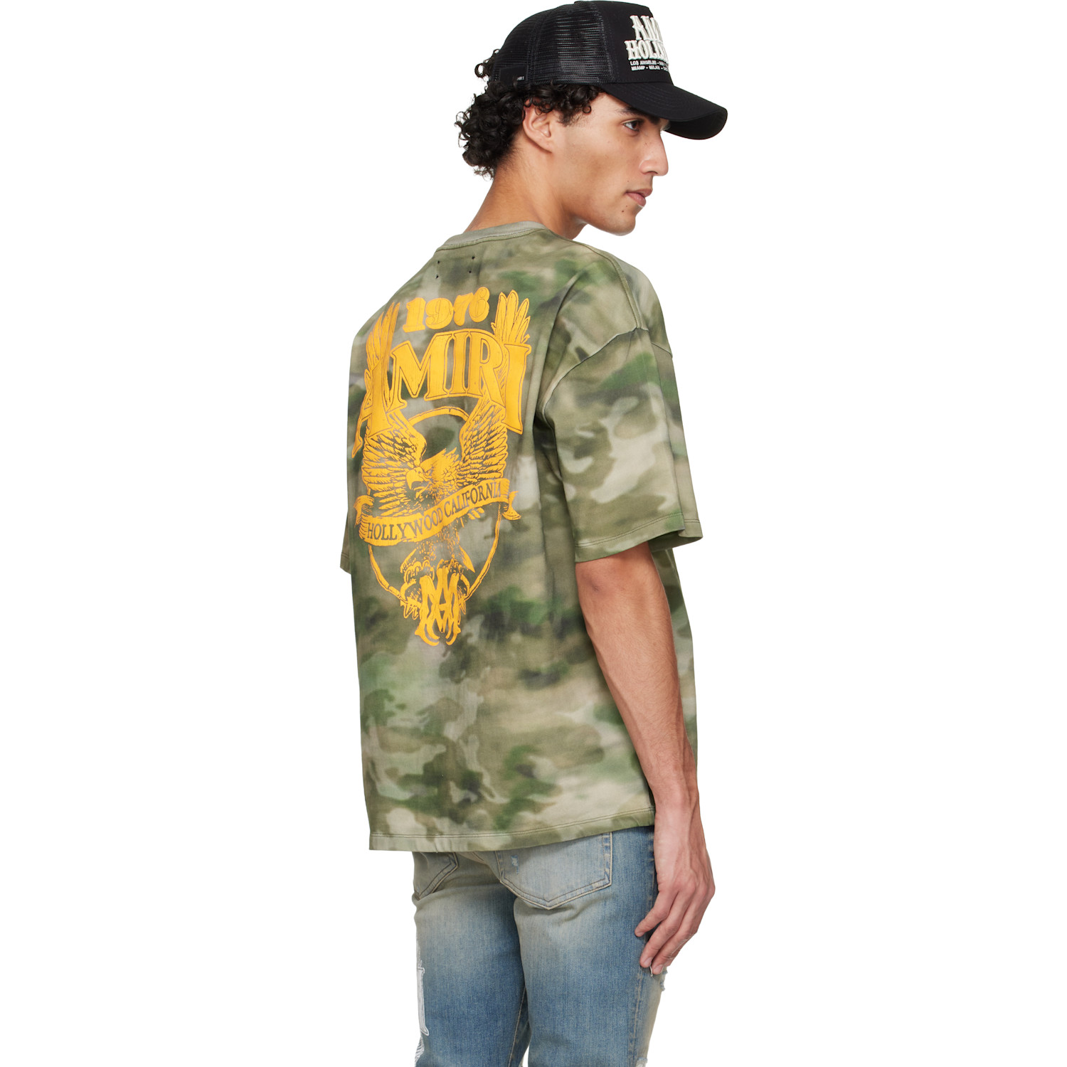  Amiri Green Amiri Eagle Oversized T-shirt 