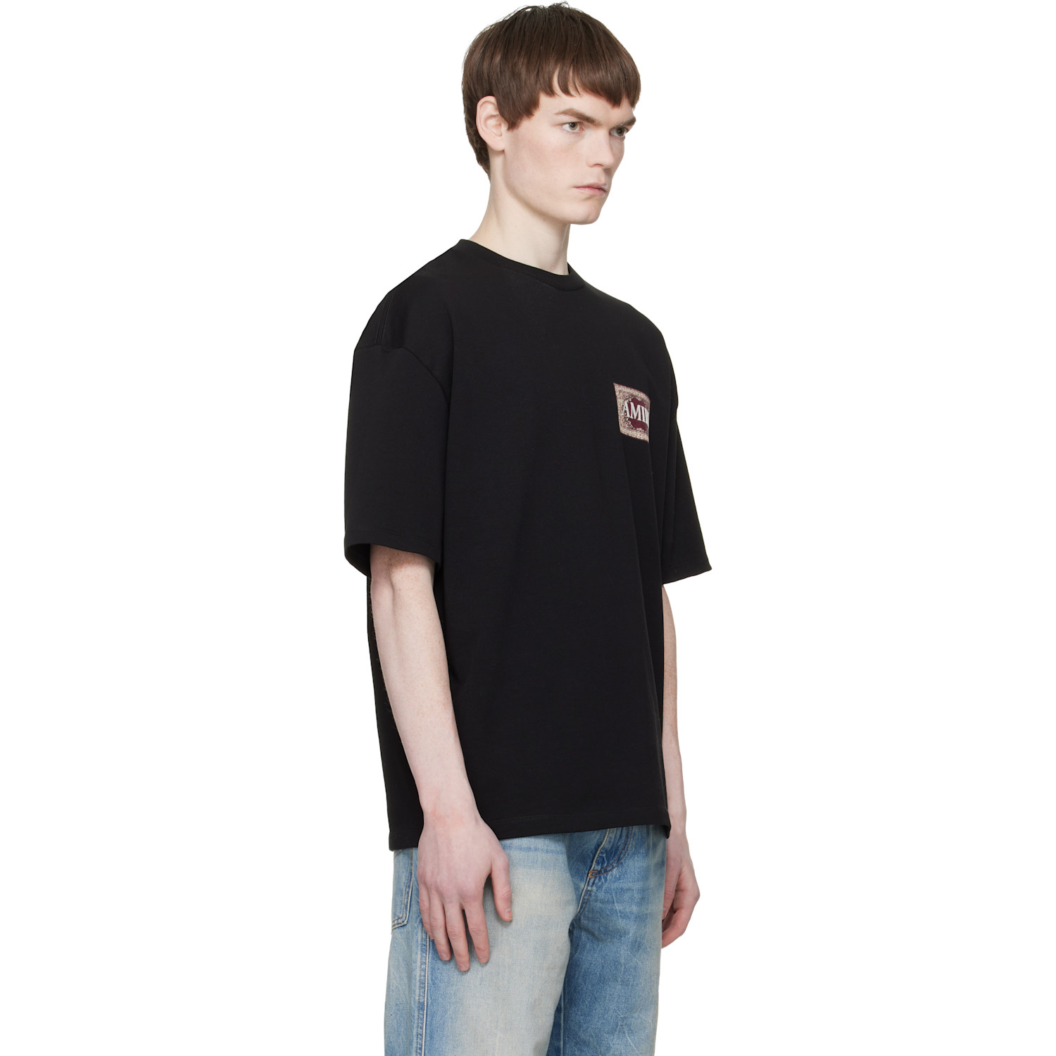  Amiri Black Bandana Oversized T-shirt 