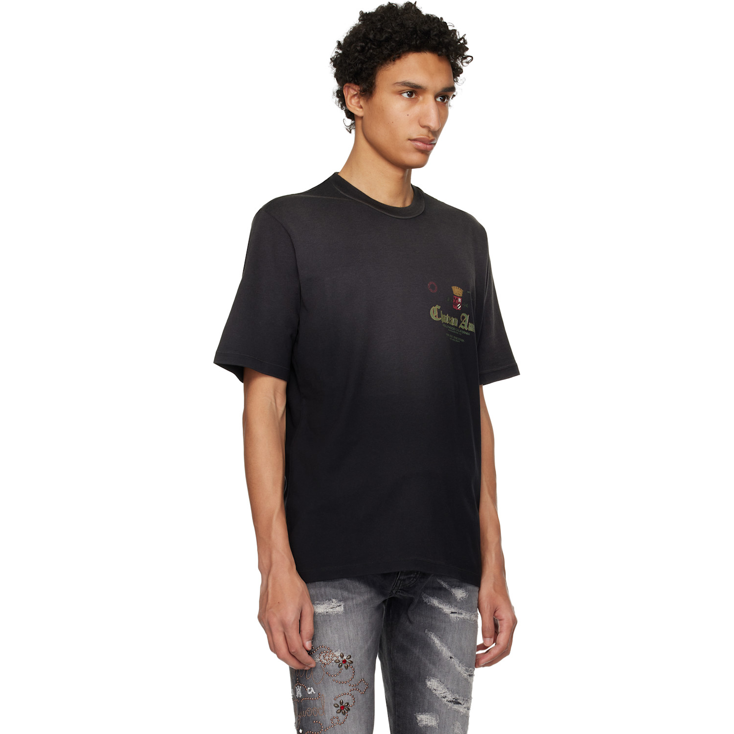  Amiri Black Chateau Crown T-shirt 