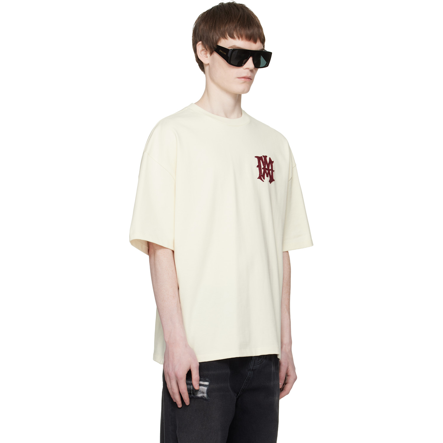  Amiri White 'amiri Hollywood' Oversized T-shirt 