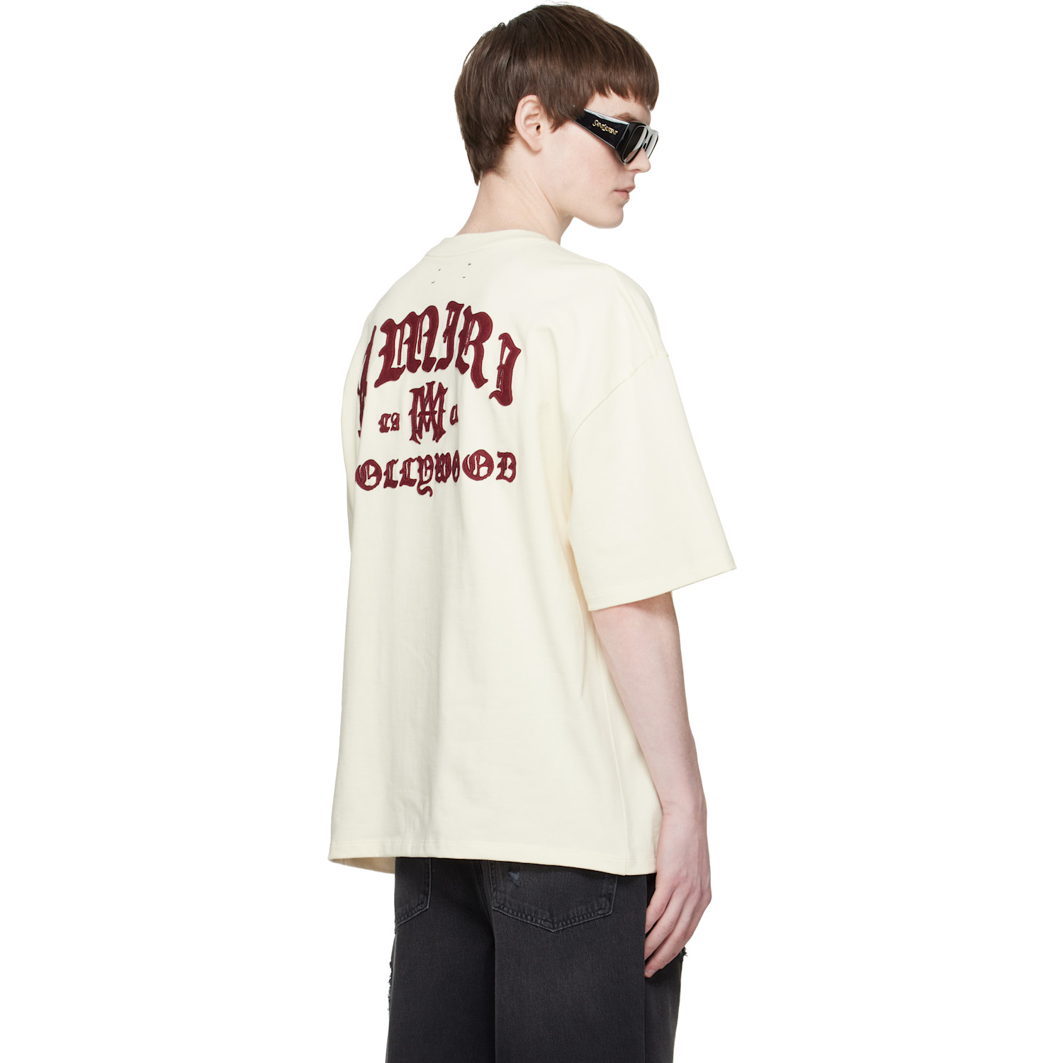  Amiri White 'amiri Hollywood' Oversized T-shirt 