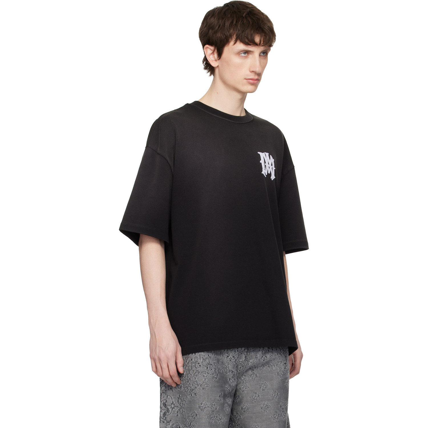  Amiri Black 'amiri Hollywood' Oversized T-shirt 
