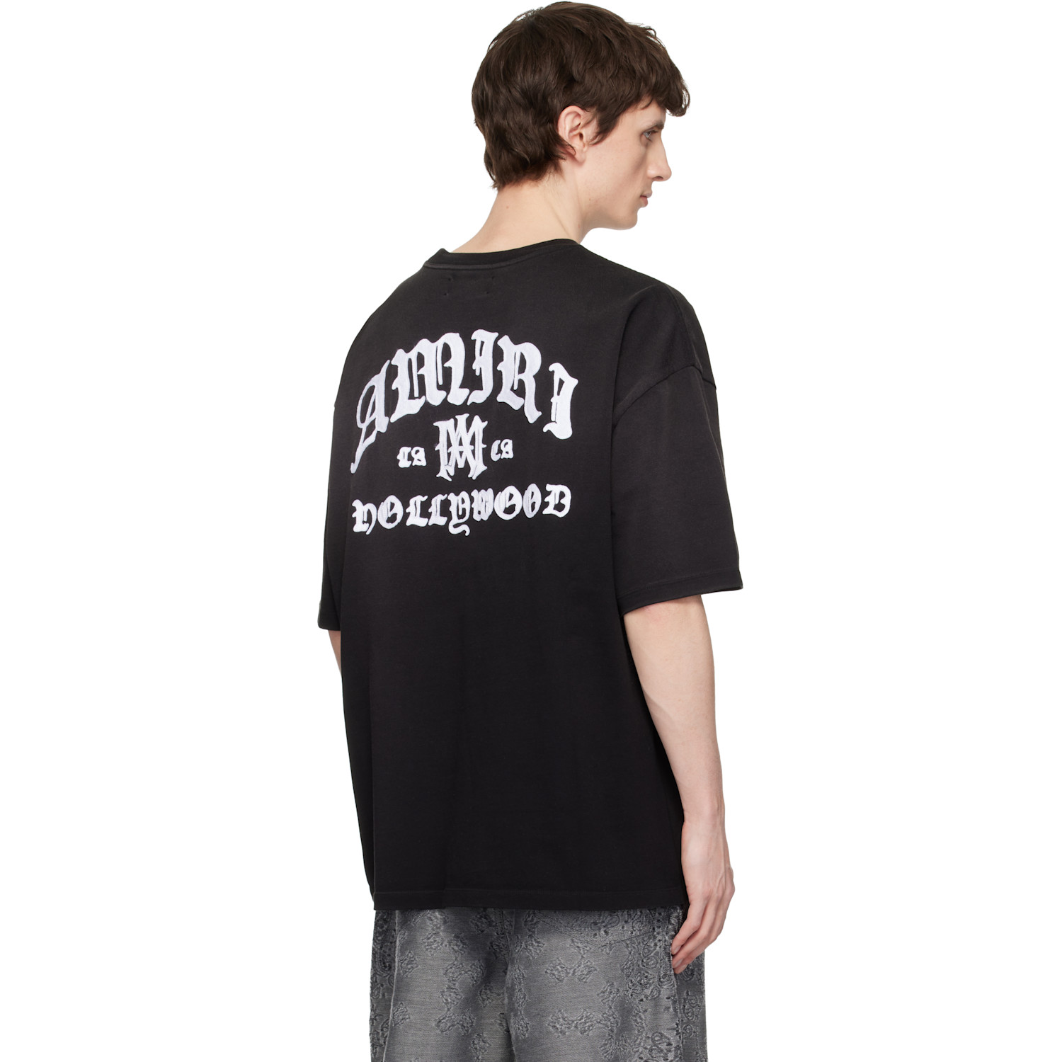  Amiri Black 'amiri Hollywood' Oversized T-shirt 