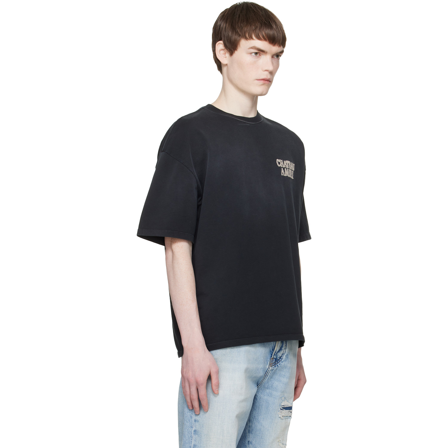  Amiri Black 'chateau Amiri' Oversized T-shirt 