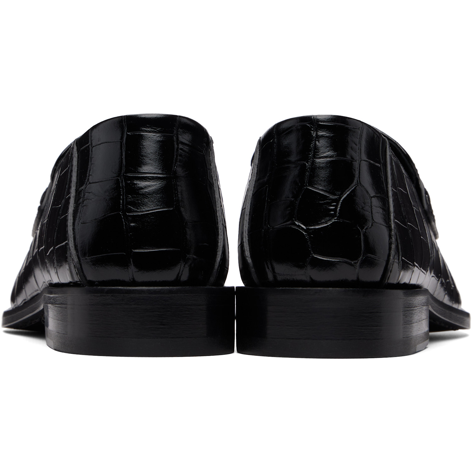  Amiri Black Croc Ma Slip-on Loafers 