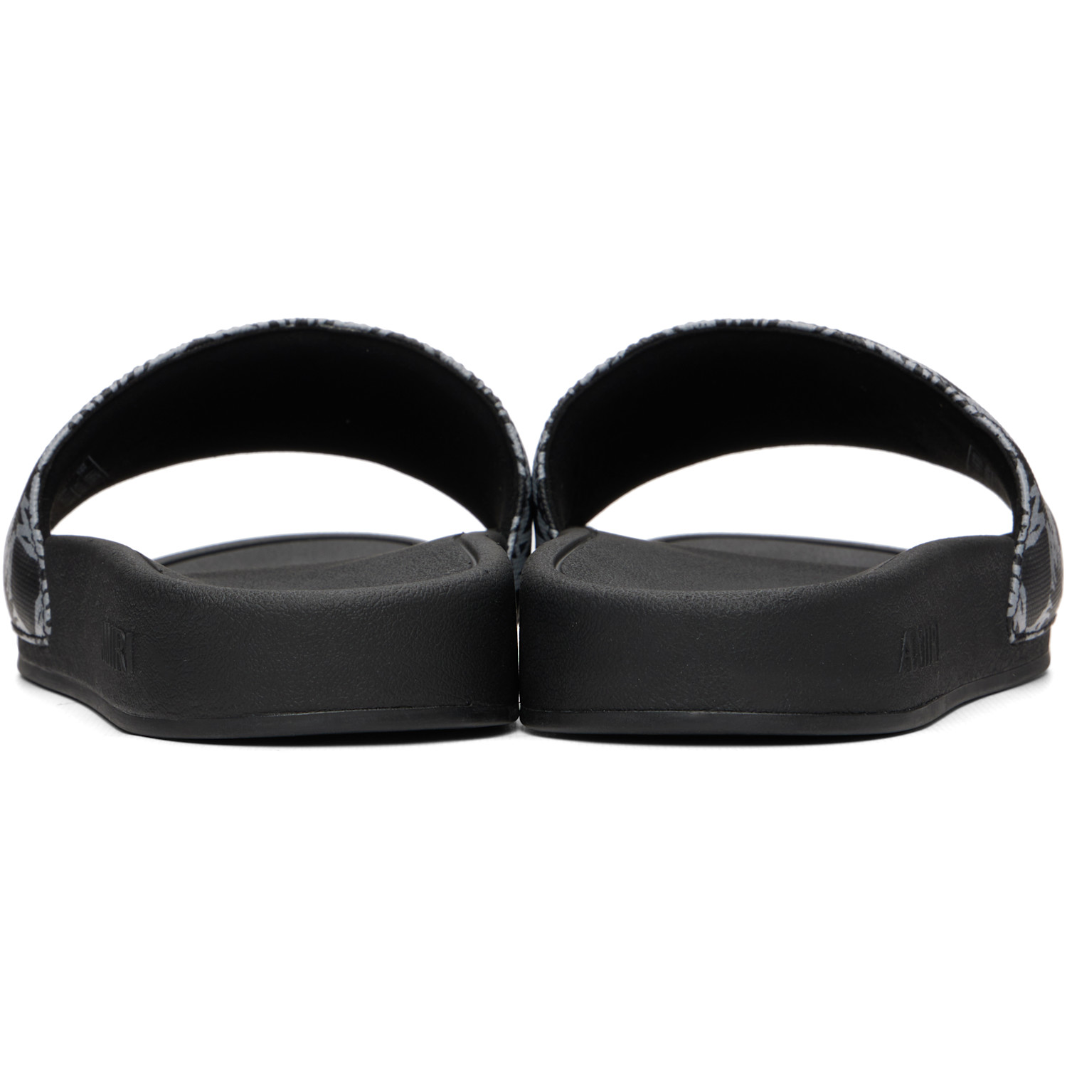  Amiri Black Ma Quad Canvas Pool Slides 
