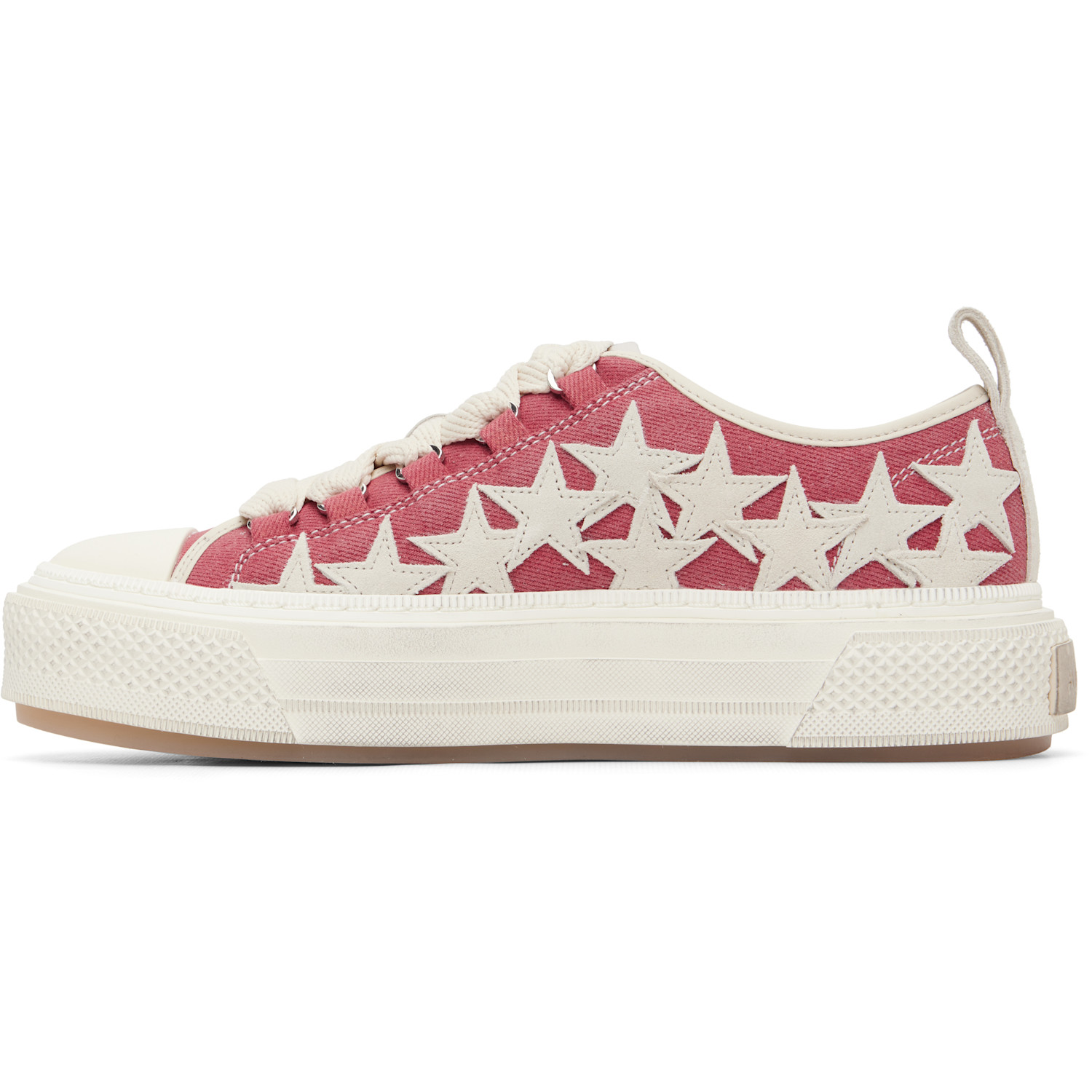  Amiri Red Distressed Stars Court Low Sneakers 