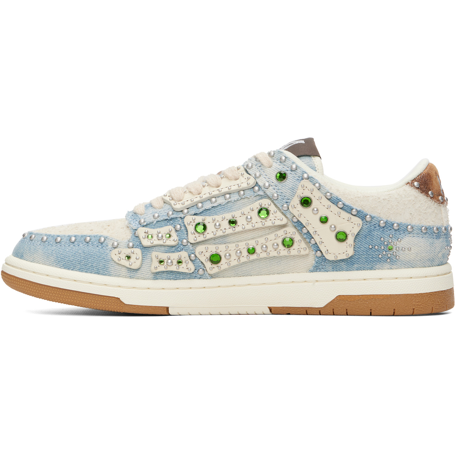  Amiri Blue Stud Skel Top Low Sneakers 