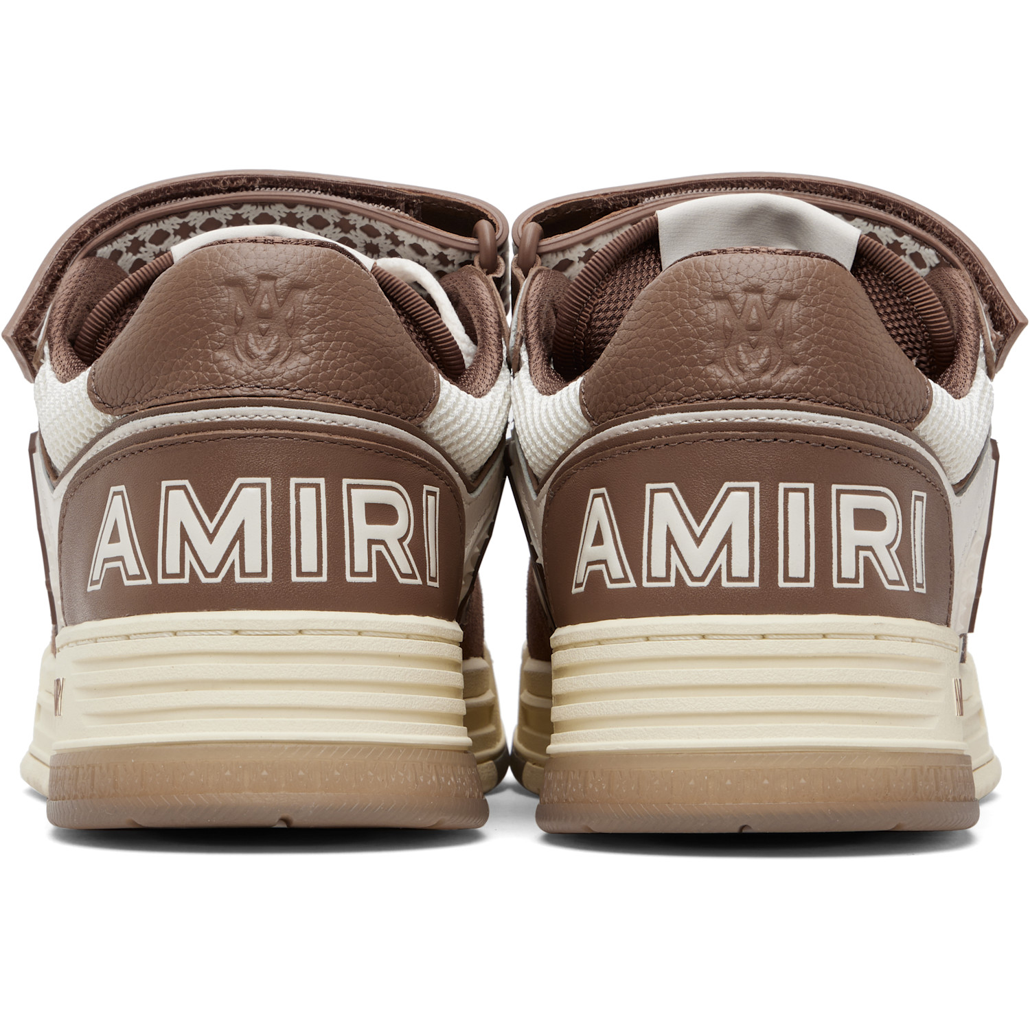  Amiri Brown & White Ma Skyline Sneakers 