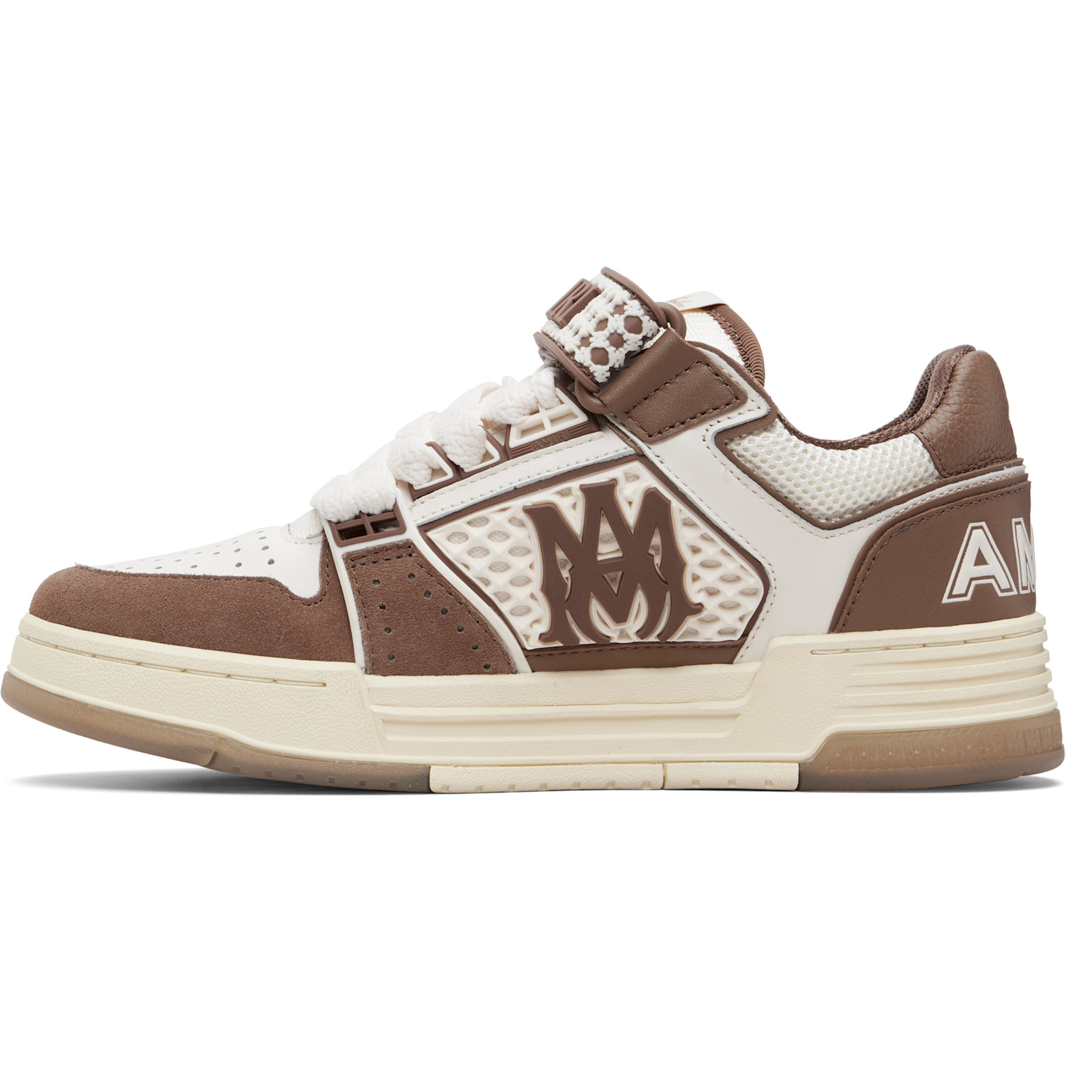  Amiri Brown & White Ma Skyline Sneakers 