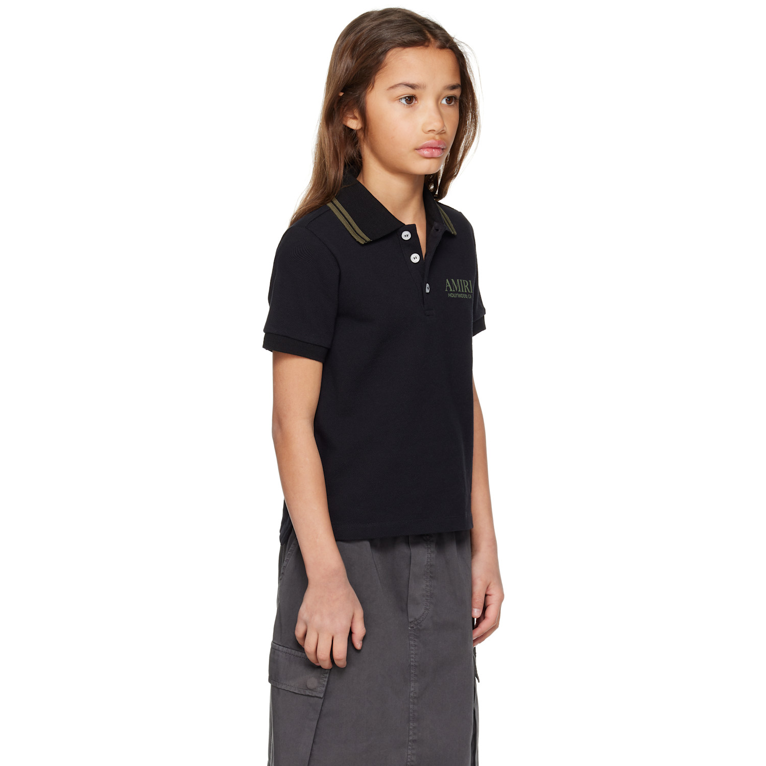  Amiri Kids Black Bones Polo 